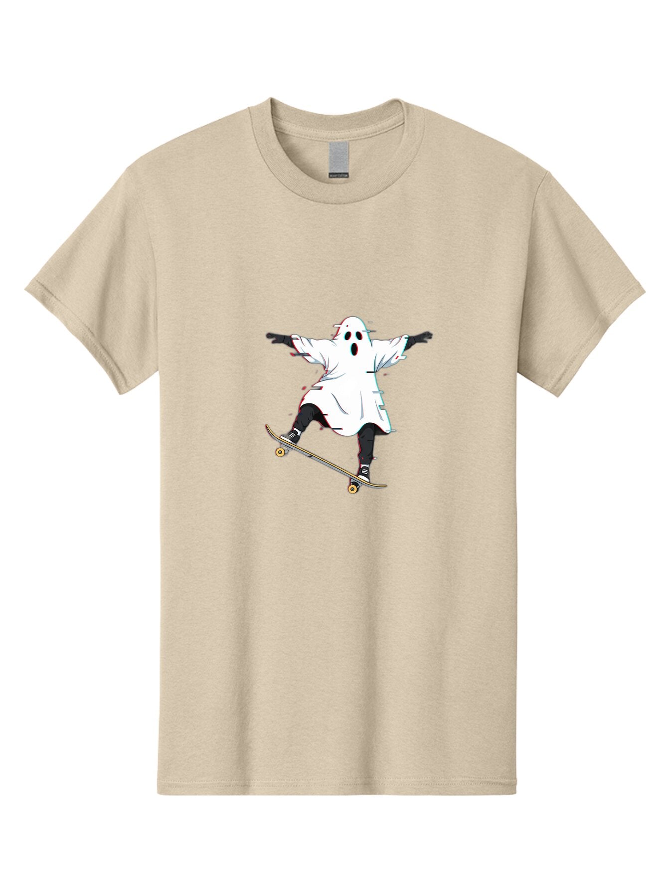 Ghost-Skateboarder-3 Men'S Graphic Tee, 100% Cotton, Comfortable Casual Summer Wear, Machine Washable, Vintage Camera, Old Camera, Antique Camera, Black Camera, Classic Photography, Photography Equipment, Nostalgic Device, Film Camera, Bam525 3