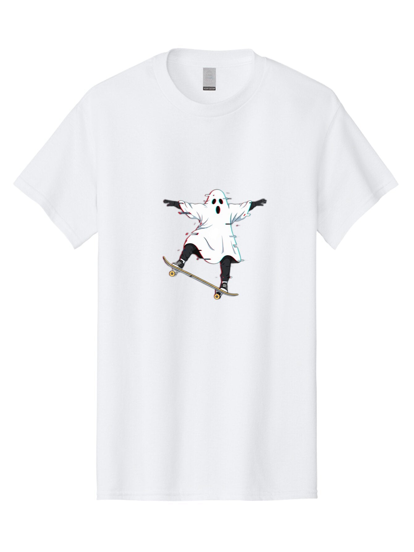 Ghost-Skateboarder-3 Men'S Graphic Tee, 100% Cotton, Comfortable Casual Summer Wear, Machine Washable, Vintage Camera, Old Camera, Antique Camera, Black Camera, Classic Photography, Photography Equipment, Nostalgic Device, Film Camera, Bam525 8