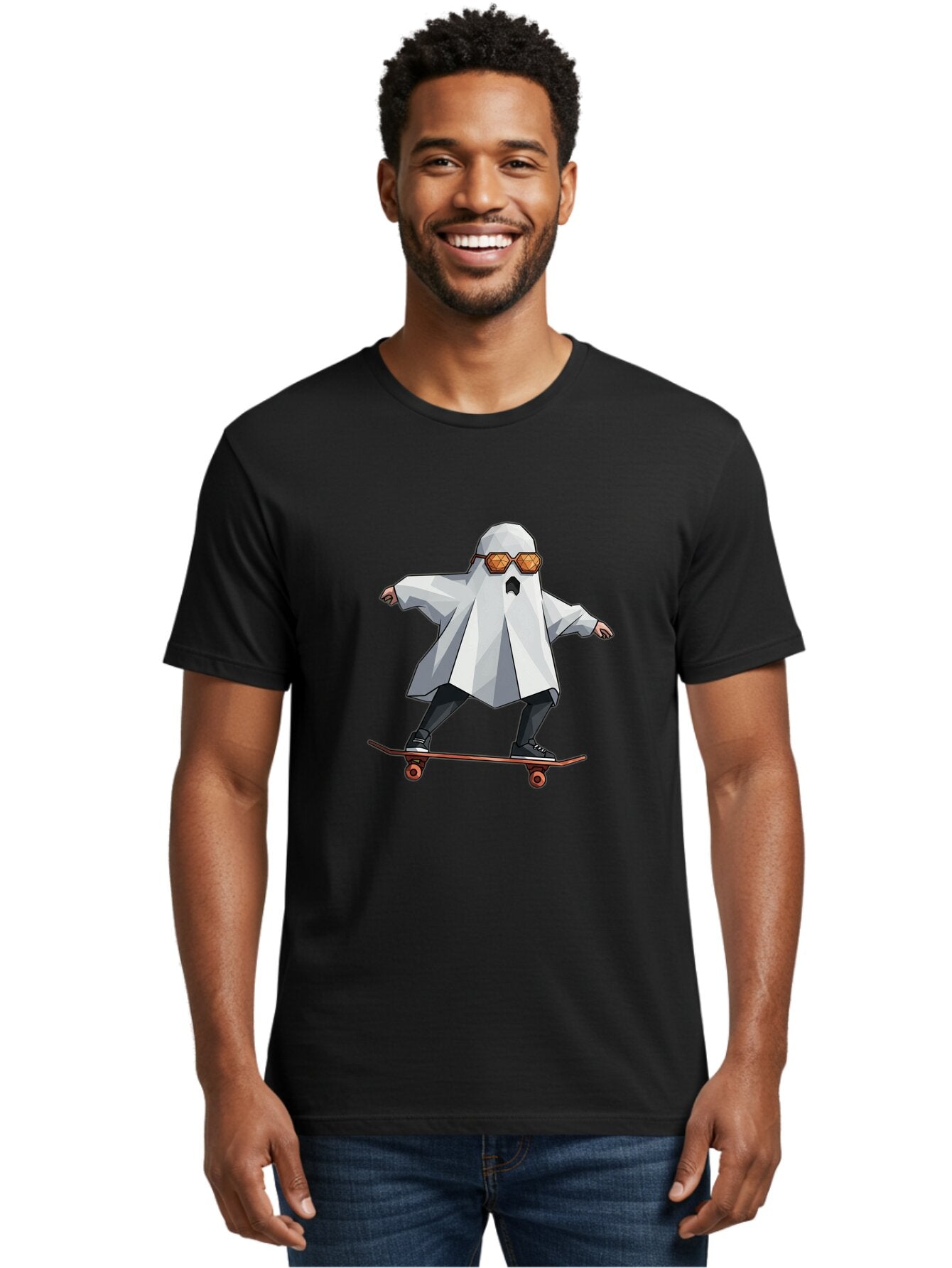 Ghost-Skateboarder-4 Men'S Graphic Tee, 100% Cotton, Comfortable Casual Summer Wear, Machine Washable, Vintage Camera, Old Camera, Antique Camera, Black Camera, Classic Photography, Photography Equipment, Nostalgic Device, Film Camera, Bam526 21