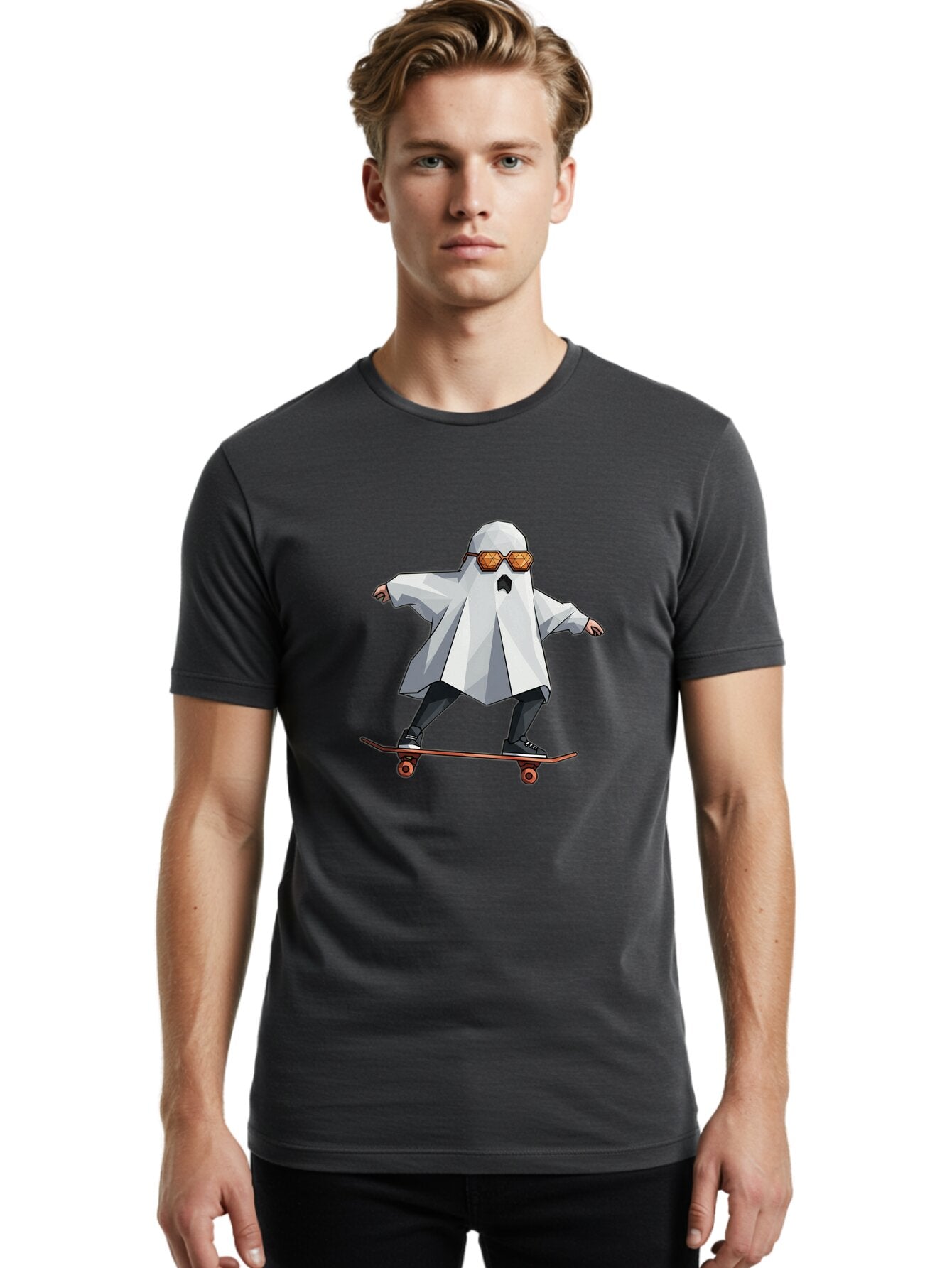 Ghost-Skateboarder-4 Men'S Graphic Tee, 100% Cotton, Comfortable Casual Summer Wear, Machine Washable, Vintage Camera, Old Camera, Antique Camera, Black Camera, Classic Photography, Photography Equipment, Nostalgic Device, Film Camera, Bam526 22