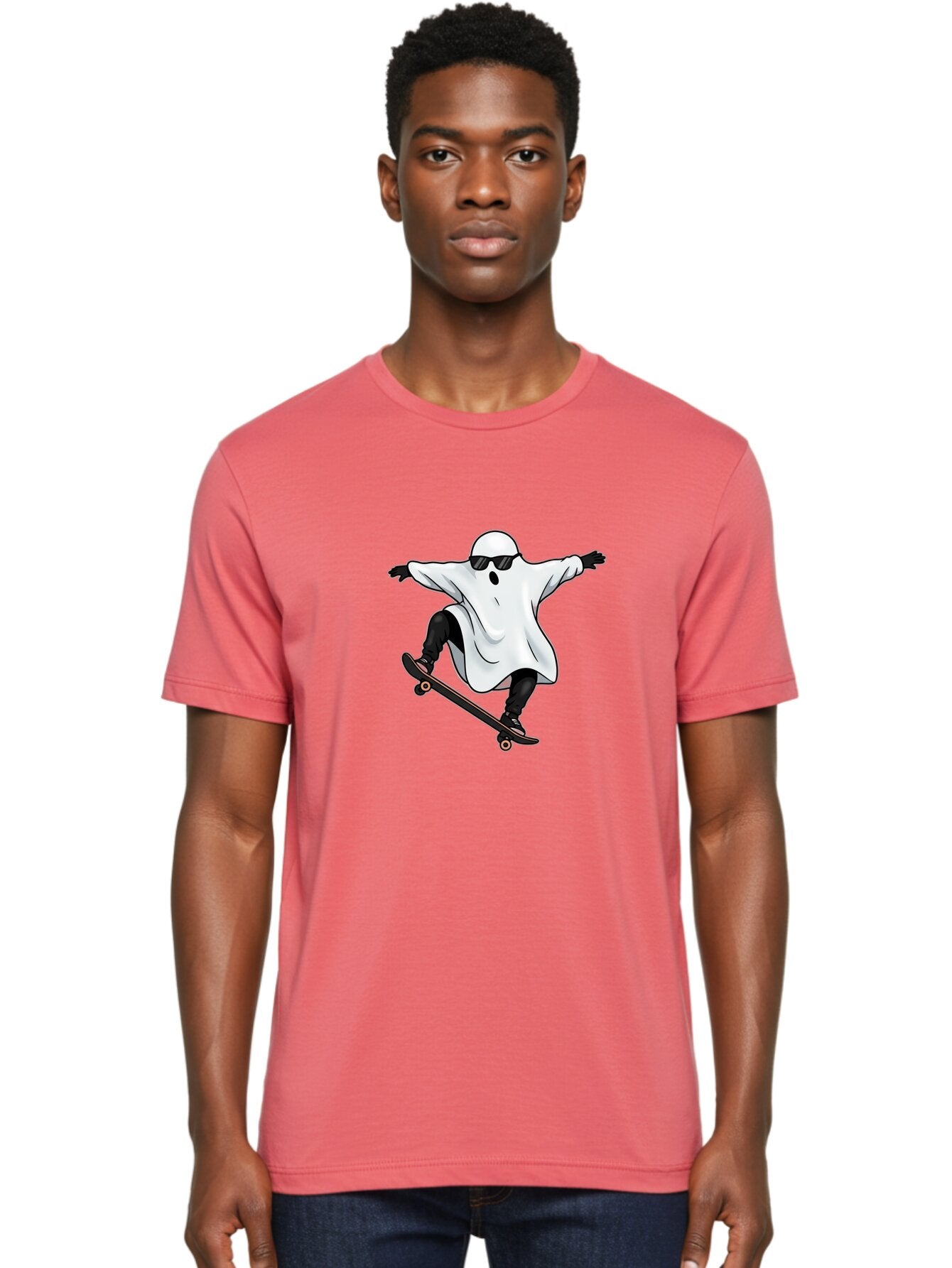 Ghost-Skateboarder Men'S Graphic Tee, 100% Cotton, Comfortable Casual Summer Wear, Machine Washable, Vintage Camera, Old Camera, Antique Camera, Black Camera, Classic Photography, Photography Equipment, Nostalgic Device, Film Camera, Bam527 27
