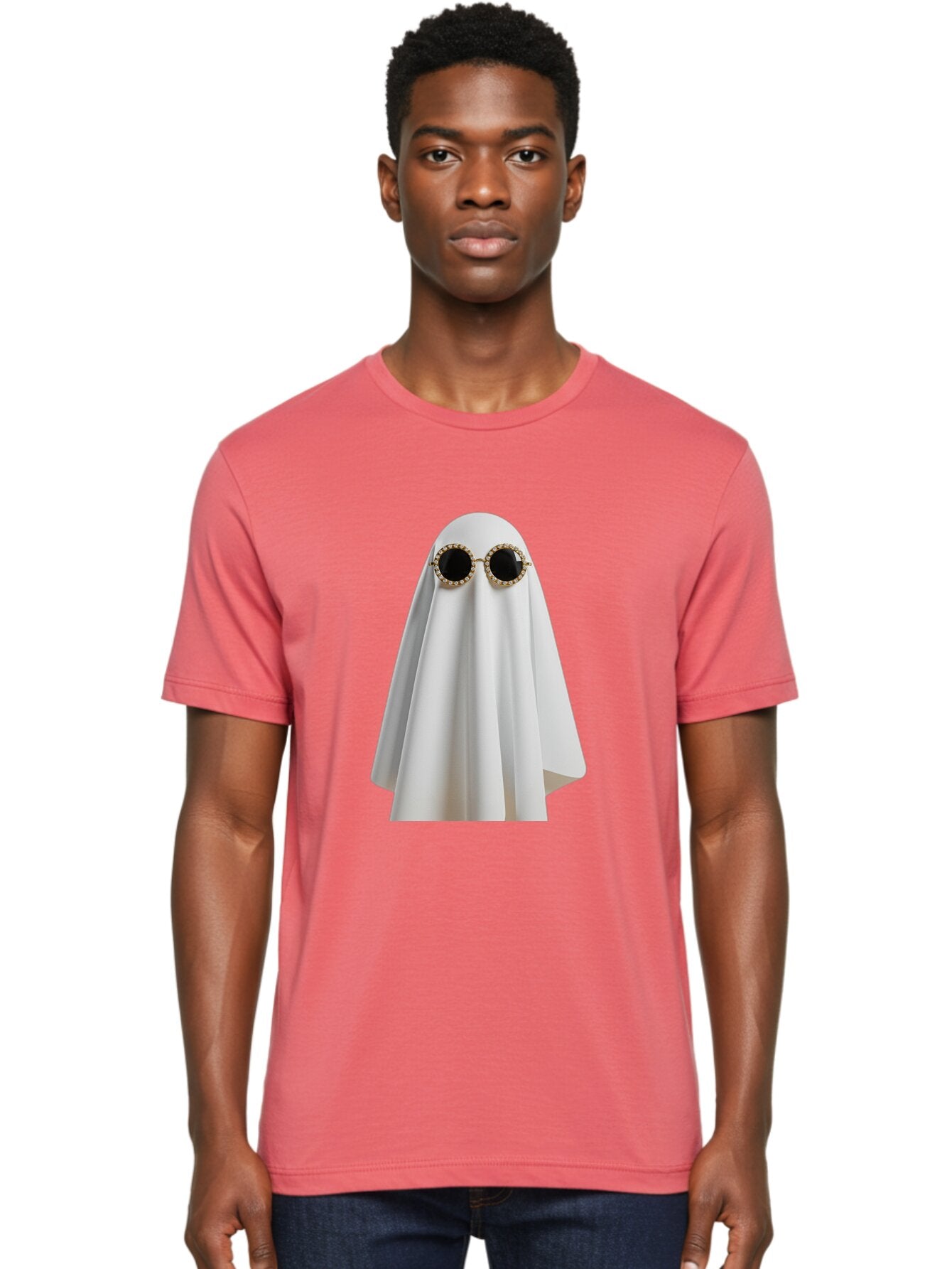 Ghost-Sunglasses-2 Men'S Graphic Tee, 100% Cotton, Comfortable Casual Summer Wear, Machine Washable, Vintage Camera, Old Camera, Antique Camera, Black Camera, Classic Photography, Photography Equipment, Nostalgic Device, Film Camera, Bam529 24
