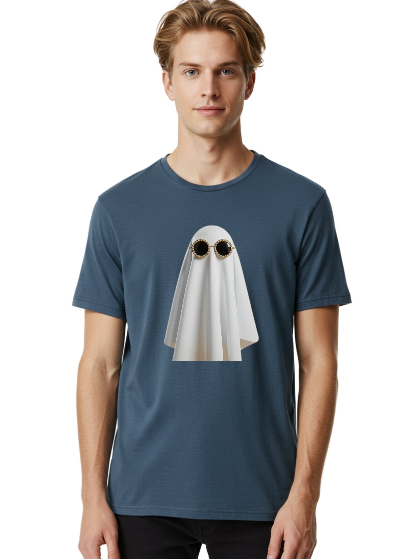 Ghost-Sunglasses-2 Men'S Graphic Tee, 100% Cotton, Comfortable Casual Summer Wear, Machine Washable, Vintage Camera, Old Camera, Antique Camera, Black Camera, Classic Photography, Photography Equipment, Nostalgic Device, Film Camera, Bam529 16