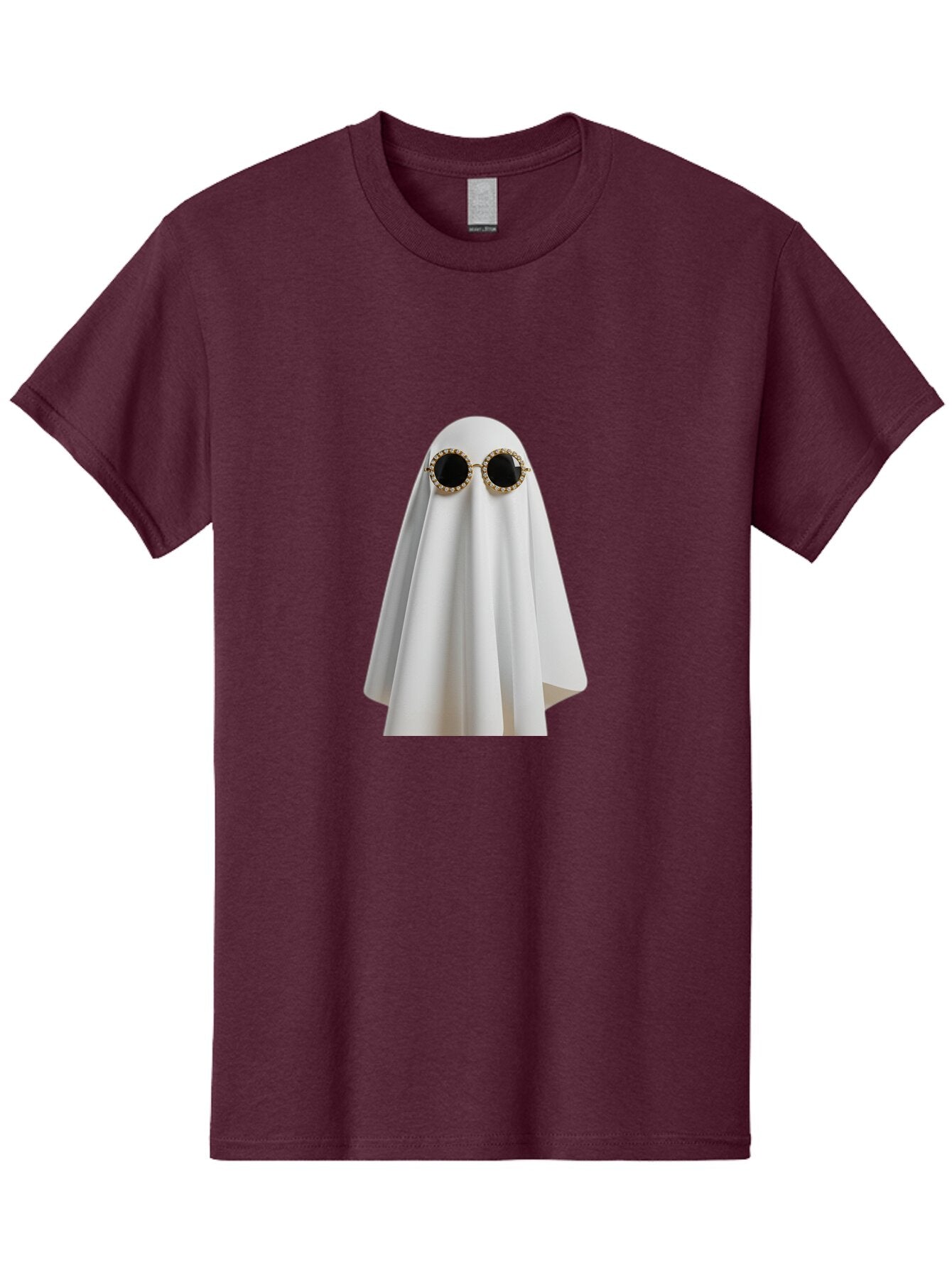 Ghost-Sunglasses-2 Men'S Graphic Tee, 100% Cotton, Comfortable Casual Summer Wear, Machine Washable, Vintage Camera, Old Camera, Antique Camera, Black Camera, Classic Photography, Photography Equipment, Nostalgic Device, Film Camera, Bam529 3