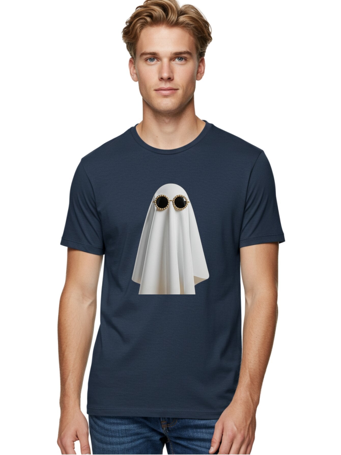 Ghost-Sunglasses-2 Men'S Graphic Tee, 100% Cotton, Comfortable Casual Summer Wear, Machine Washable, Vintage Camera, Old Camera, Antique Camera, Black Camera, Classic Photography, Photography Equipment, Nostalgic Device, Film Camera, Bam529 30