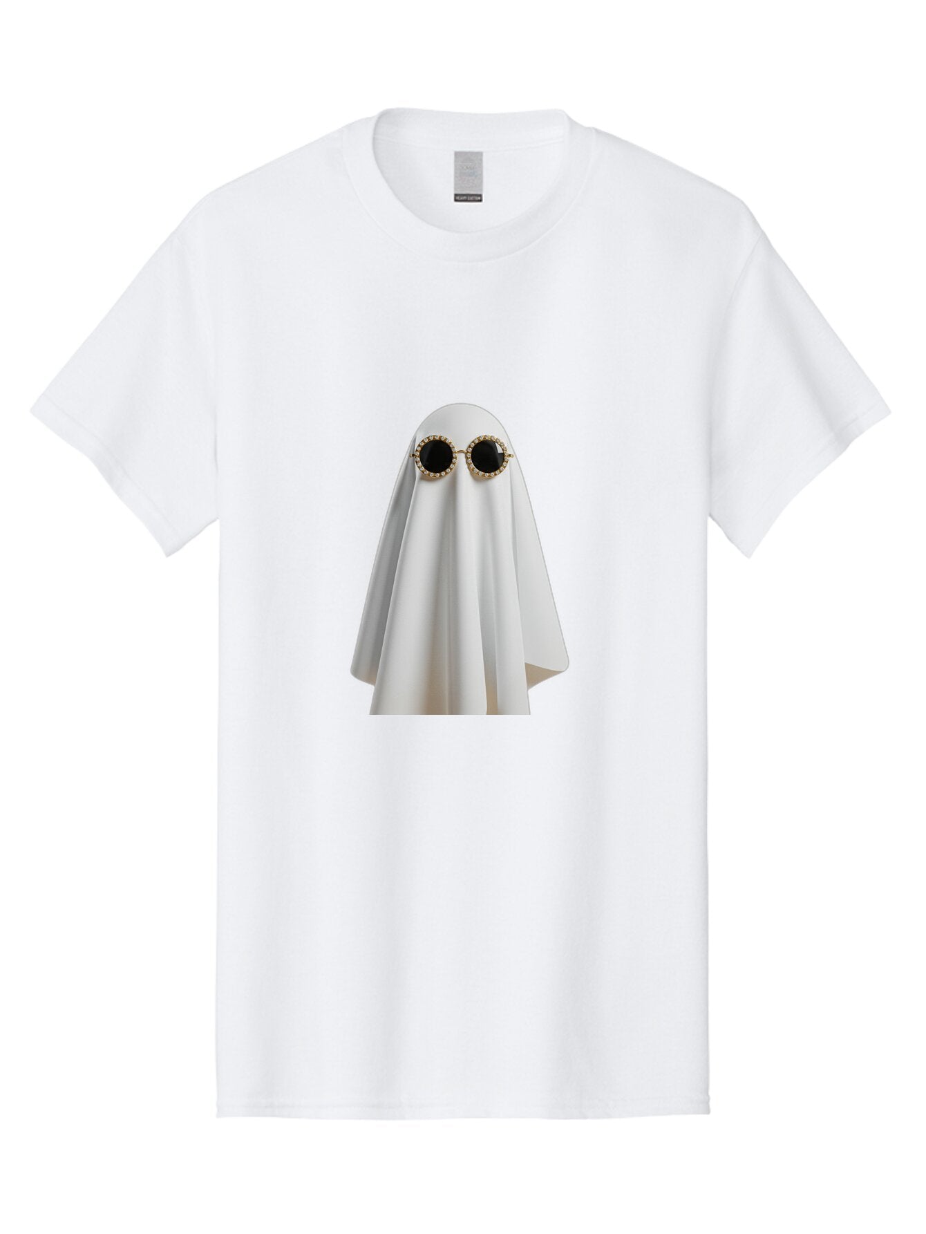 Ghost-Sunglasses-2 Men'S Graphic Tee, 100% Cotton, Comfortable Casual Summer Wear, Machine Washable, Vintage Camera, Old Camera, Antique Camera, Black Camera, Classic Photography, Photography Equipment, Nostalgic Device, Film Camera, Bam529