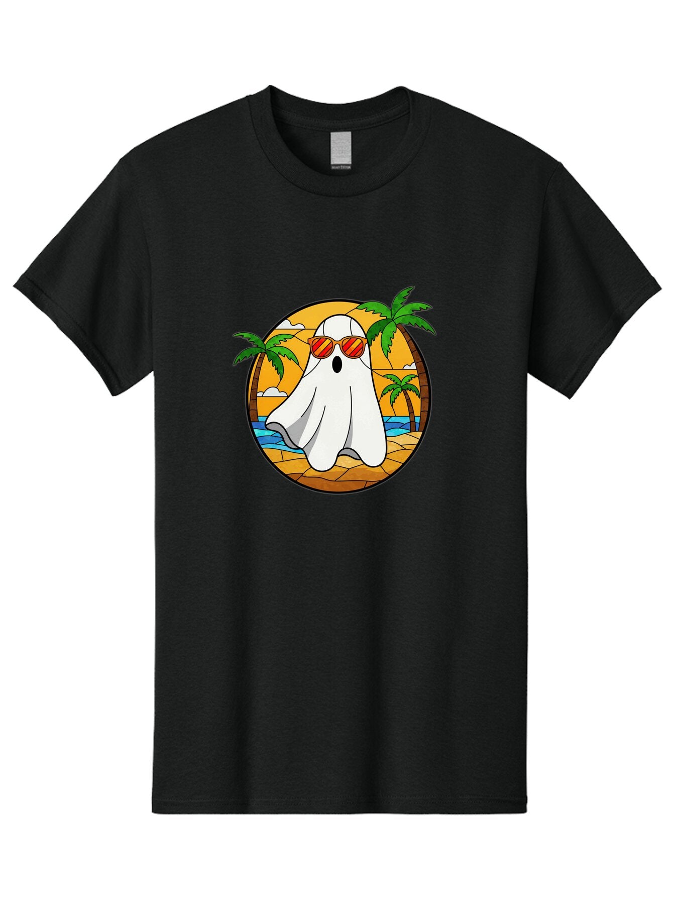Ghost-Sunglasses-Beach Men'S Graphic Tee, 100% Cotton, Comfortable Casual Summer Wear, Machine Washable, Vintage Camera, Old Camera, Antique Camera, Black Camera, Classic Photography, Photography Equipment, Nostalgic Device, Film Camera, Bam530 3