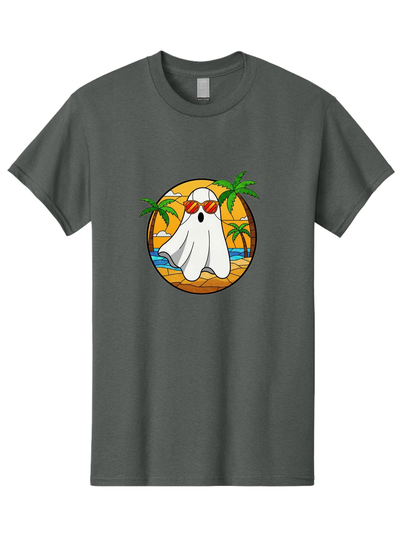 Ghost-Sunglasses-Beach Men'S Graphic Tee, 100% Cotton, Comfortable Casual Summer Wear, Machine Washable, Vintage Camera, Old Camera, Antique Camera, Black Camera, Classic Photography, Photography Equipment, Nostalgic Device, Film Camera, Bam530 6