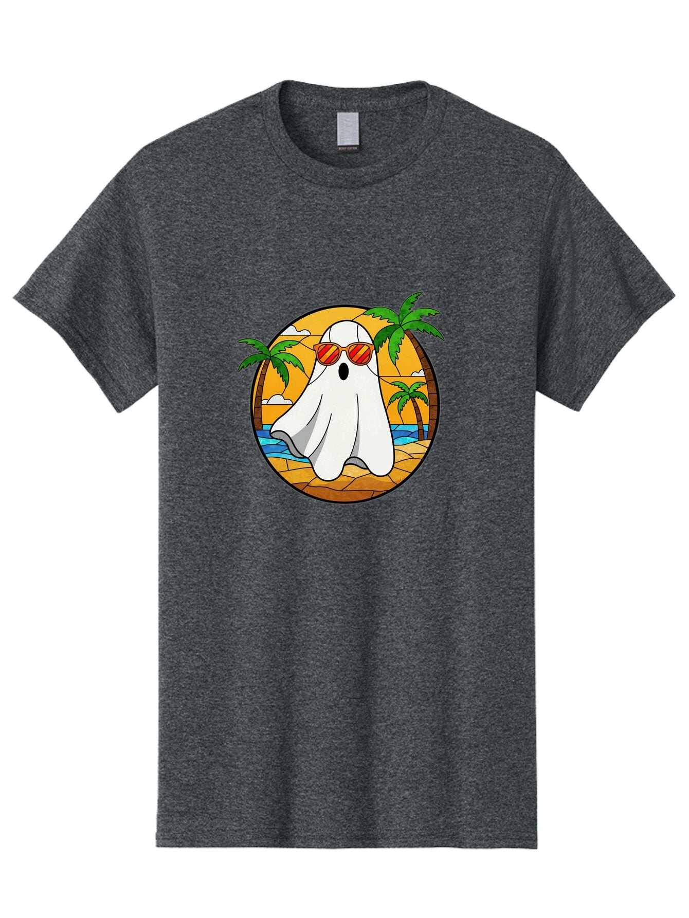 Ghost-Sunglasses-Beach Men'S Graphic Tee, 100% Cotton, Comfortable Casual Summer Wear, Machine Washable, Vintage Camera, Old Camera, Antique Camera, Black Camera, Classic Photography, Photography Equipment, Nostalgic Device, Film Camera, Bam530 14