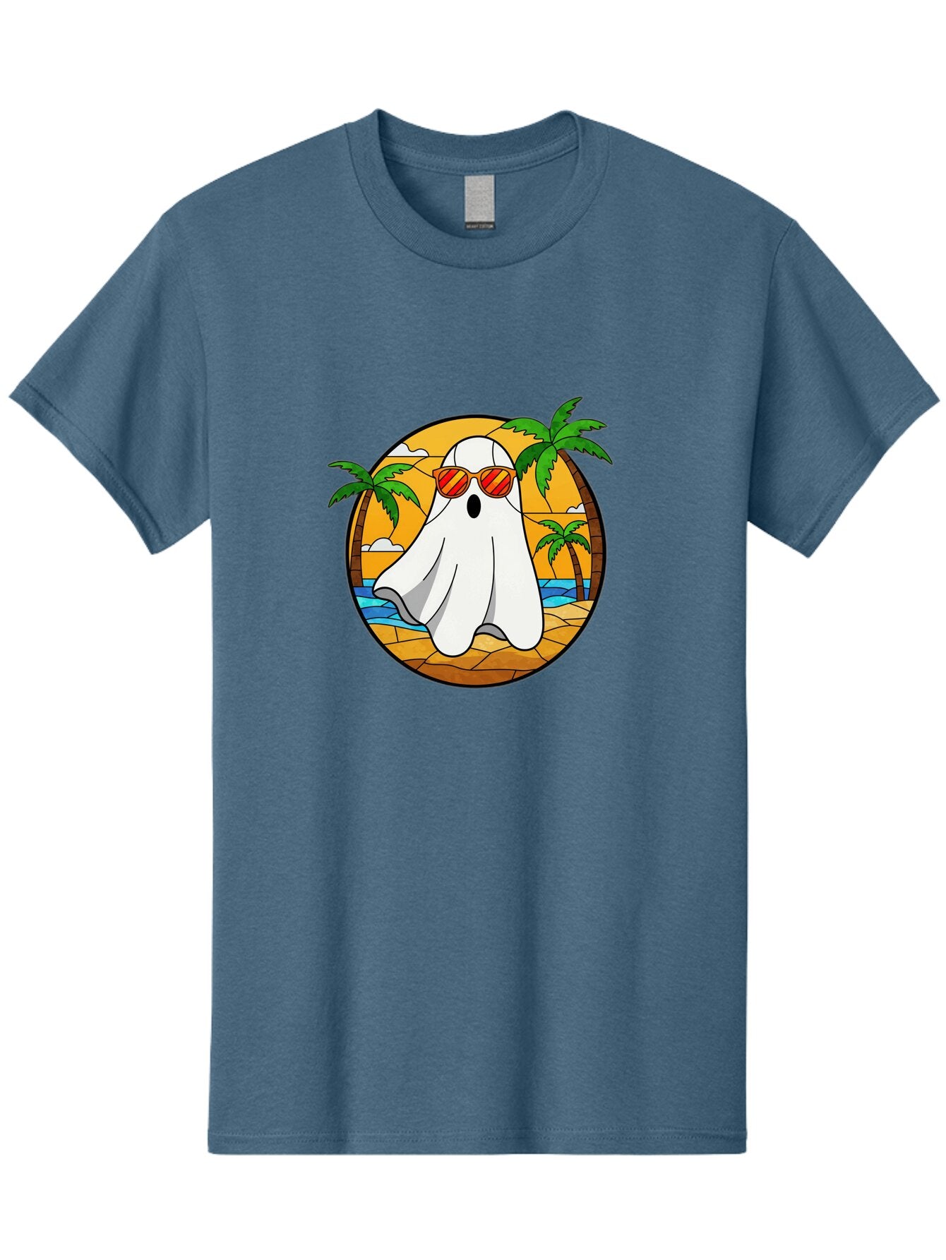Ghost-Sunglasses-Beach Men'S Graphic Tee, 100% Cotton, Comfortable Casual Summer Wear, Machine Washable, Vintage Camera, Old Camera, Antique Camera, Black Camera, Classic Photography, Photography Equipment, Nostalgic Device, Film Camera, Bam530 11