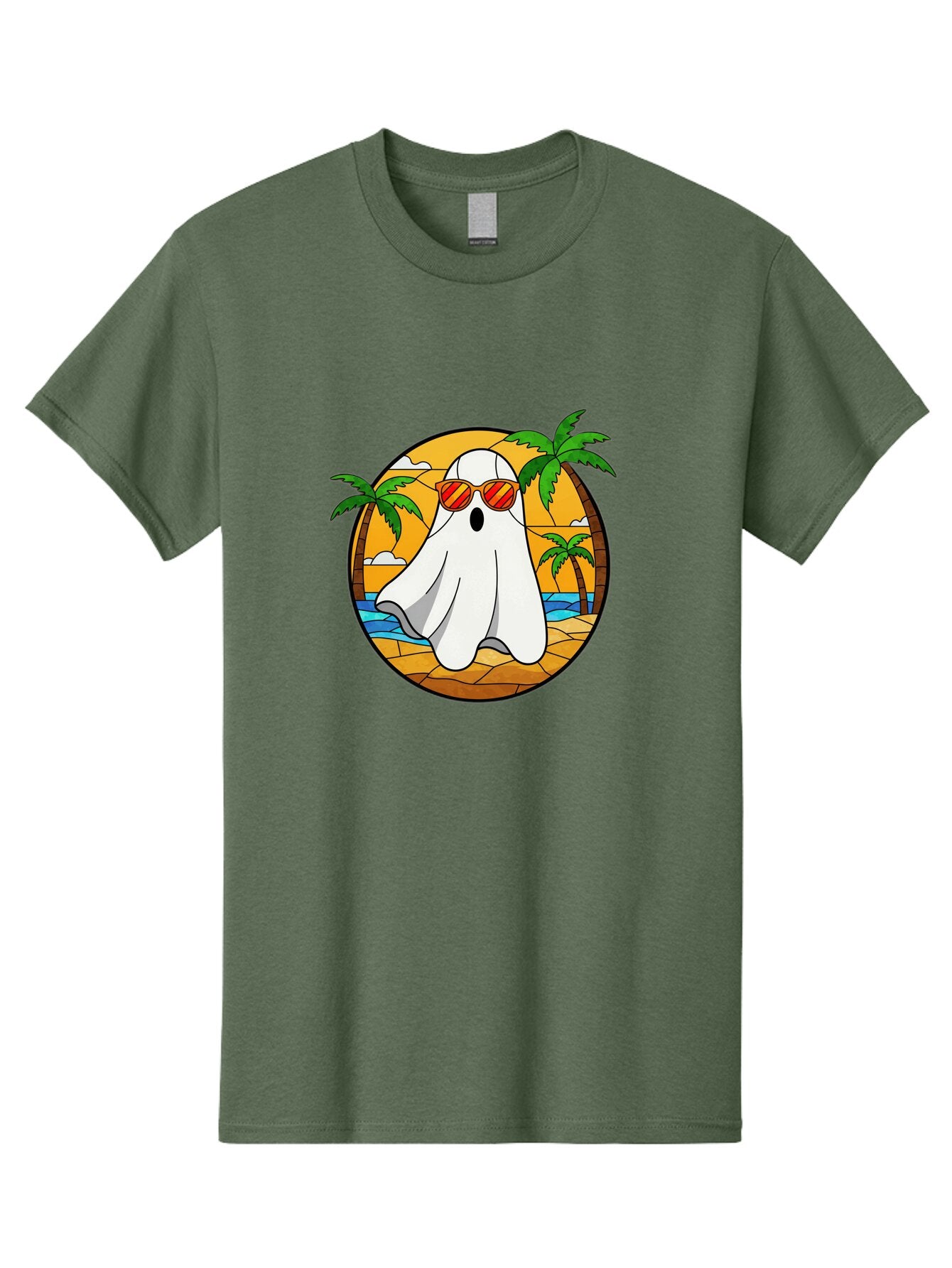 Ghost-Sunglasses-Beach Men'S Graphic Tee, 100% Cotton, Comfortable Casual Summer Wear, Machine Washable, Vintage Camera, Old Camera, Antique Camera, Black Camera, Classic Photography, Photography Equipment, Nostalgic Device, Film Camera, Bam530