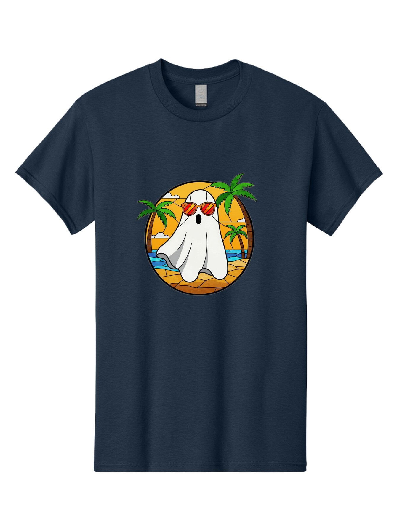 Ghost-Sunglasses-Beach Men'S Graphic Tee, 100% Cotton, Comfortable Casual Summer Wear, Machine Washable, Vintage Camera, Old Camera, Antique Camera, Black Camera, Classic Photography, Photography Equipment, Nostalgic Device, Film Camera, Bam530 8