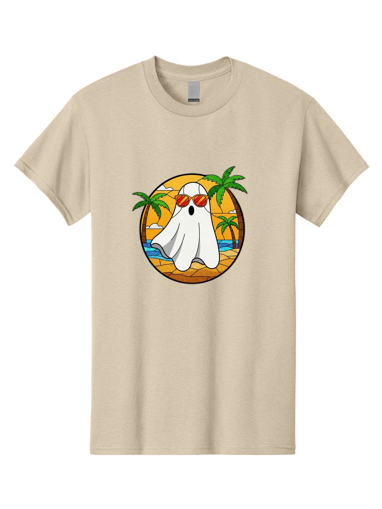 Ghost-Sunglasses-Beach Men'S Graphic Tee, 100% Cotton, Comfortable Casual Summer Wear, Machine Washable, Vintage Camera, Old Camera, Antique Camera, Black Camera, Classic Photography, Photography Equipment, Nostalgic Device, Film Camera, Bam530