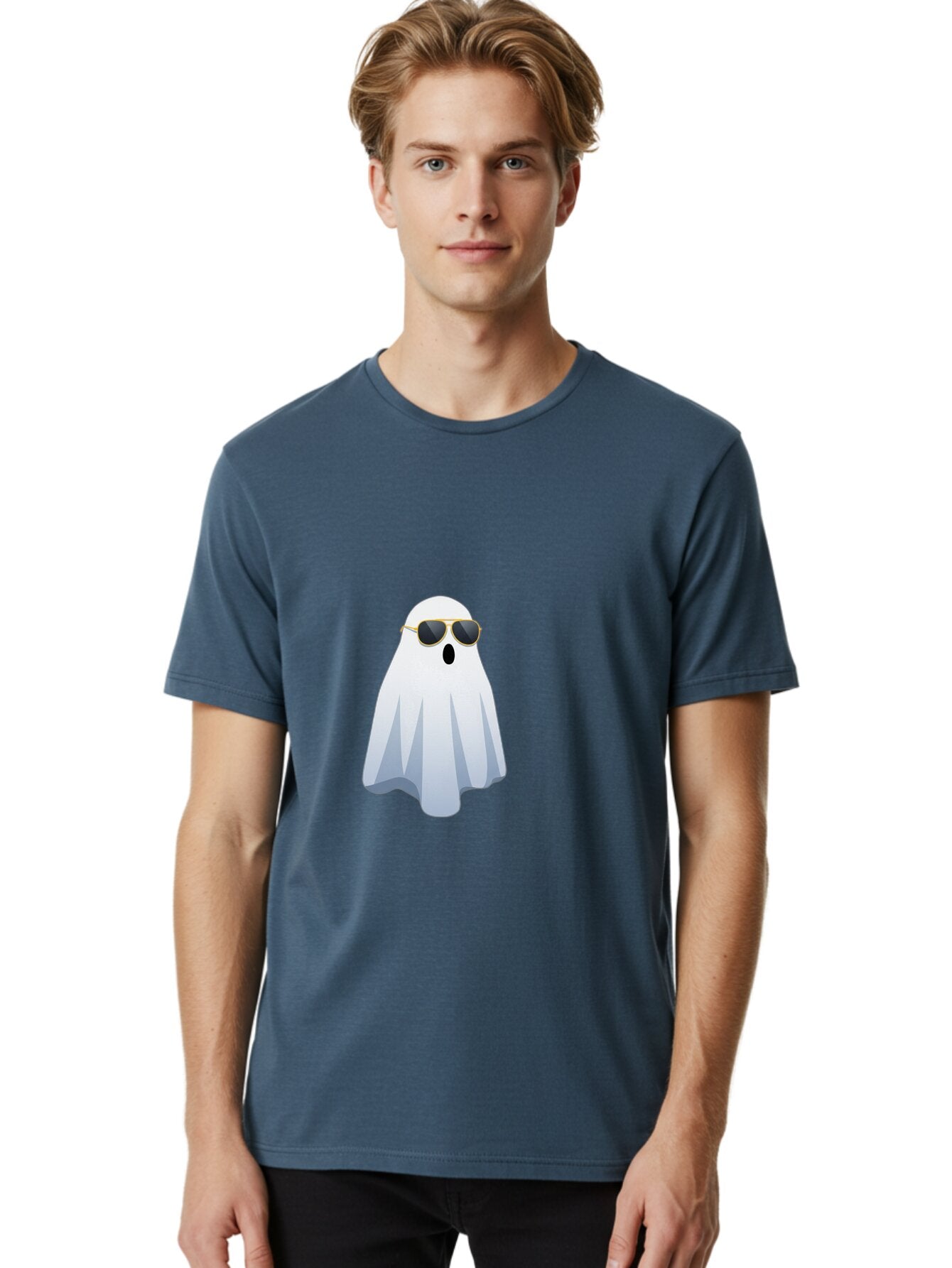 Ghost-Sunglasses Men'S Graphic Tee, 100% Cotton, Comfortable Casual Summer Wear, Machine Washable, Vintage Camera, Old Camera, Antique Camera, Black Camera, Classic Photography, Photography Equipment, Nostalgic Device, Film Camera, Camera Art Bam531 25