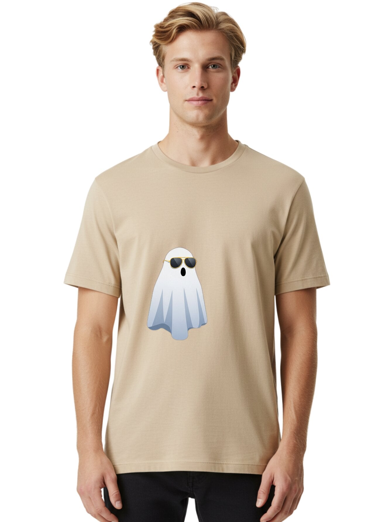 Ghost-Sunglasses Men'S Graphic Tee, 100% Cotton, Comfortable Casual Summer Wear, Machine Washable, Vintage Camera, Old Camera, Antique Camera, Black Camera, Classic Photography, Photography Equipment, Nostalgic Device, Film Camera, Camera Art Bam531 21