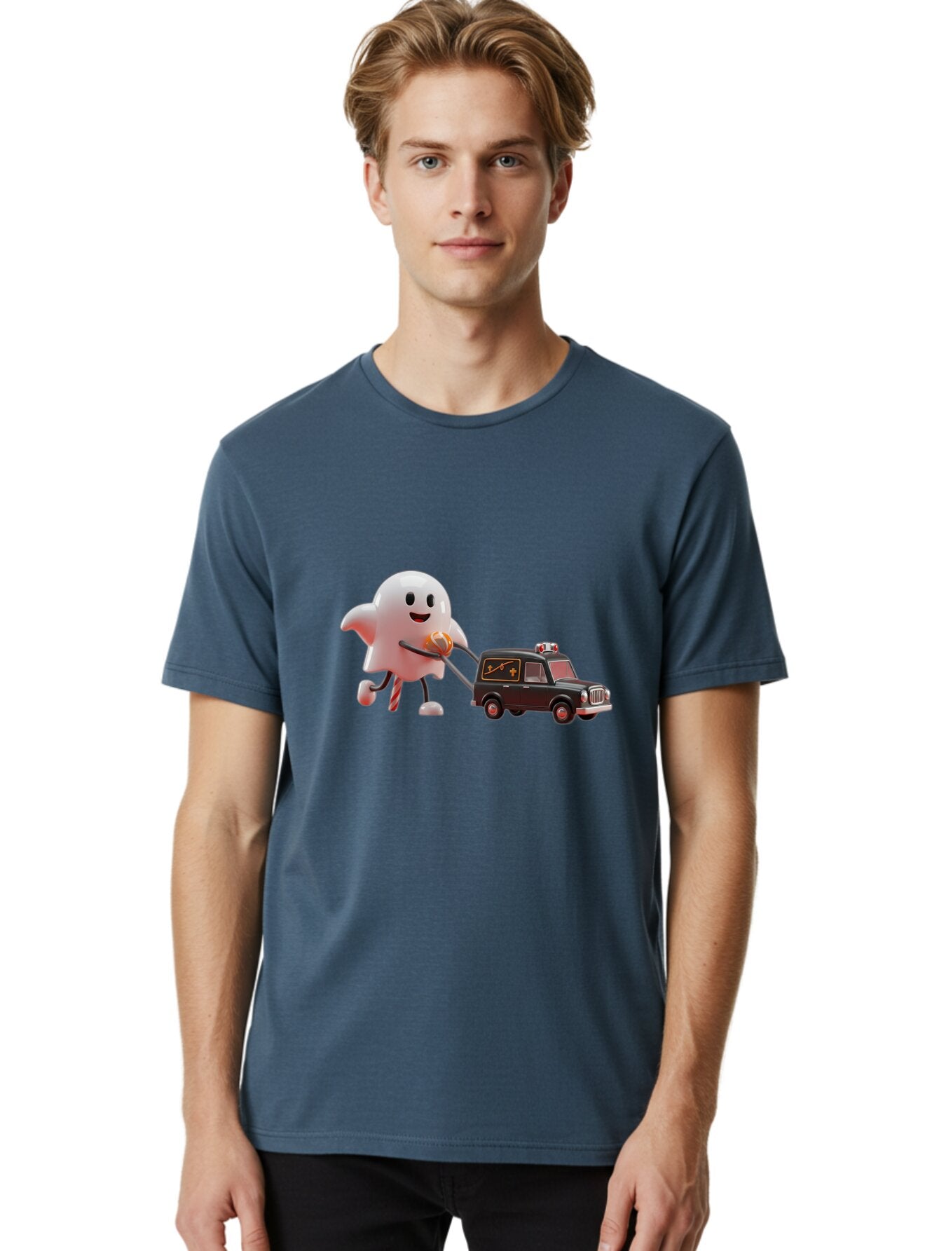Ghost-Towing-Hearse Men'S Graphic Tee, 100% Cotton, Comfortable Casual Summer Wear, Machine Washable, Vintage Camera, Old Camera, Antique Camera, Black Camera, Classic Photography, Photography Equipment, Nostalgic Device, Film Camera, Bam532 29