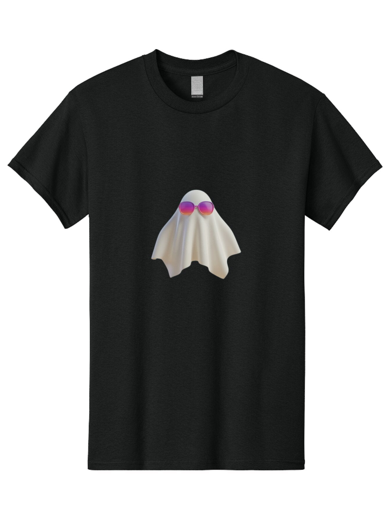 Ghost-Wearing-Sunglasses Men'S Graphic Tee, 100% Cotton, Comfortable Casual Summer Wear, Machine Washable, Vintage Camera, Old Camera, Antique Camera, Black Camera, Classic Photography, Photography Equipment, Nostalgic Device, Film Camera, Bam533