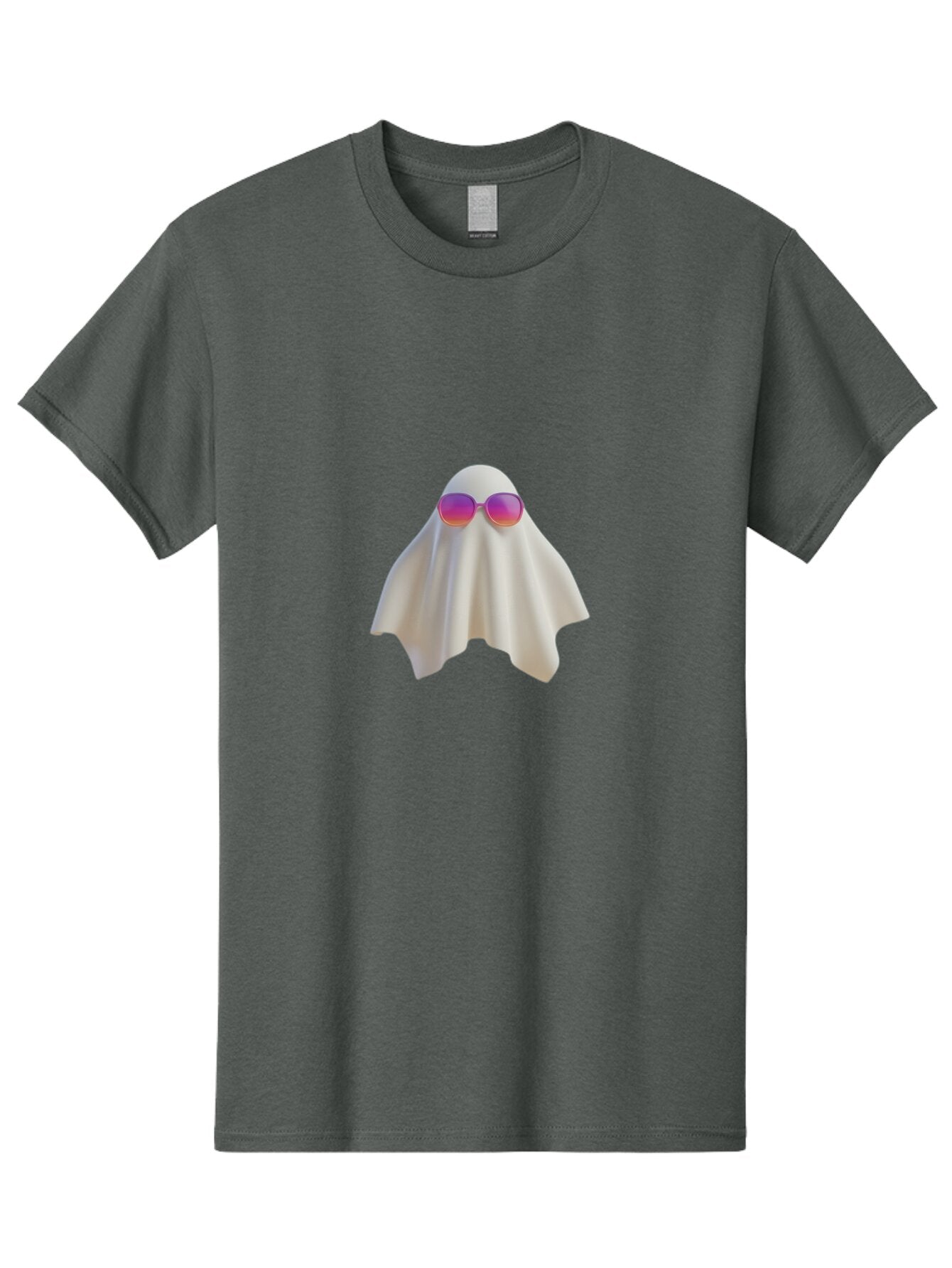Ghost-Wearing-Sunglasses Men'S Graphic Tee, 100% Cotton, Comfortable Casual Summer Wear, Machine Washable, Vintage Camera, Old Camera, Antique Camera, Black Camera, Classic Photography, Photography Equipment, Nostalgic Device, Film Camera, Bam533 4