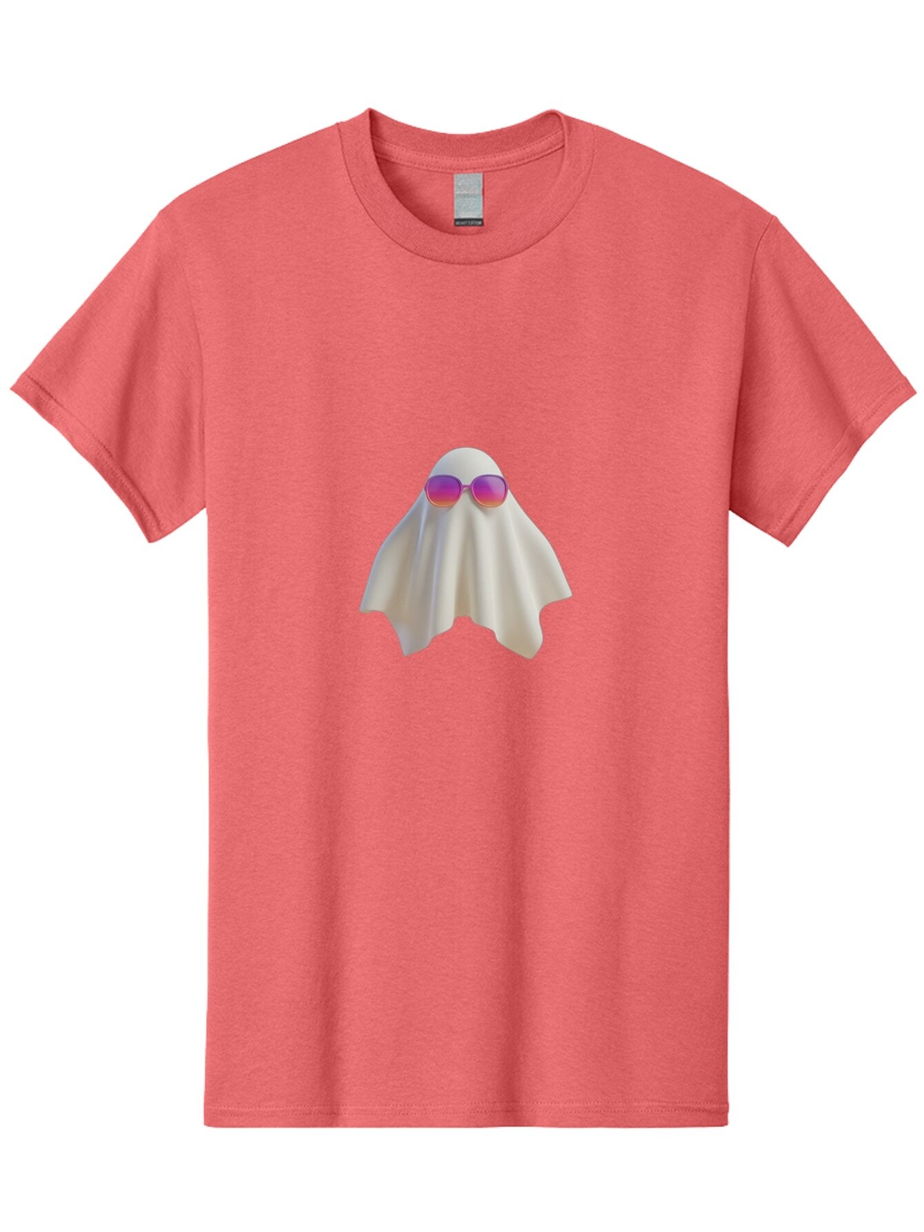 Ghost-Wearing-Sunglasses Men'S Graphic Tee, 100% Cotton, Comfortable Casual Summer Wear, Machine Washable, Vintage Camera, Old Camera, Antique Camera, Black Camera, Classic Photography, Photography Equipment, Nostalgic Device, Film Camera, Bam533 12