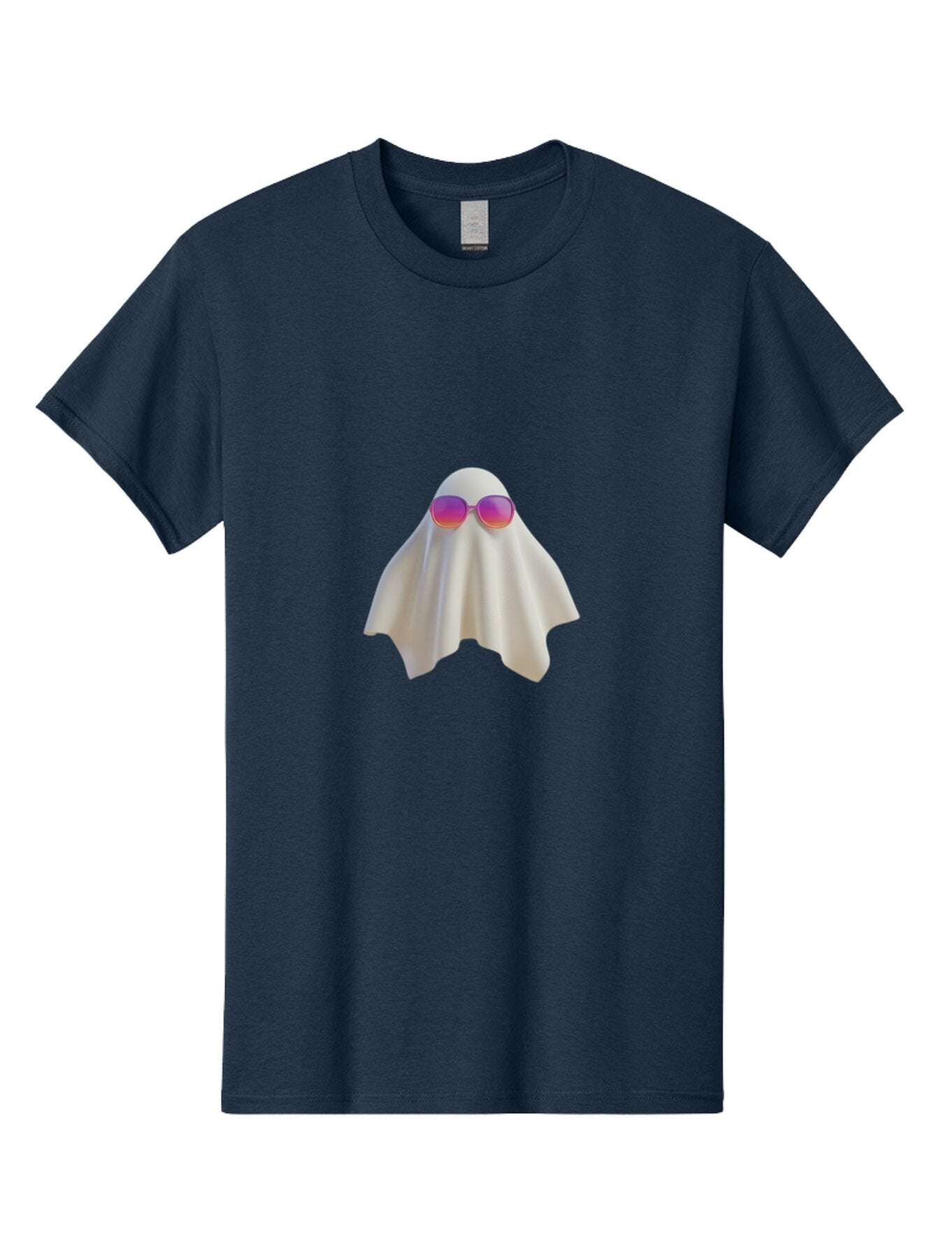 Ghost-Wearing-Sunglasses Men'S Graphic Tee, 100% Cotton, Comfortable Casual Summer Wear, Machine Washable, Vintage Camera, Old Camera, Antique Camera, Black Camera, Classic Photography, Photography Equipment, Nostalgic Device, Film Camera, Bam533 7