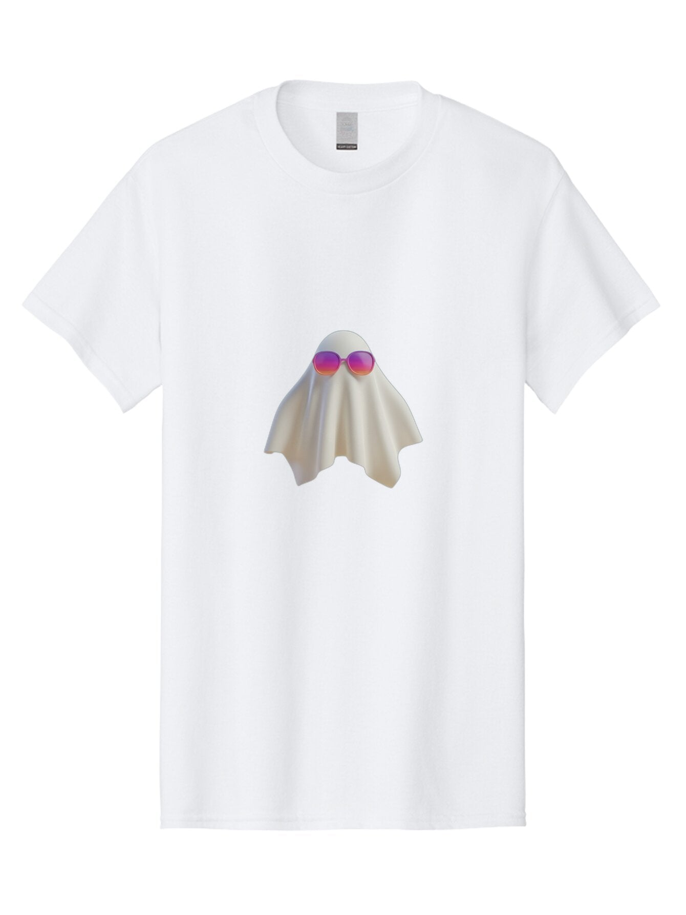 Ghost-Wearing-Sunglasses Men'S Graphic Tee, 100% Cotton, Comfortable Casual Summer Wear, Machine Washable, Vintage Camera, Old Camera, Antique Camera, Black Camera, Classic Photography, Photography Equipment, Nostalgic Device, Film Camera, Bam533 14
