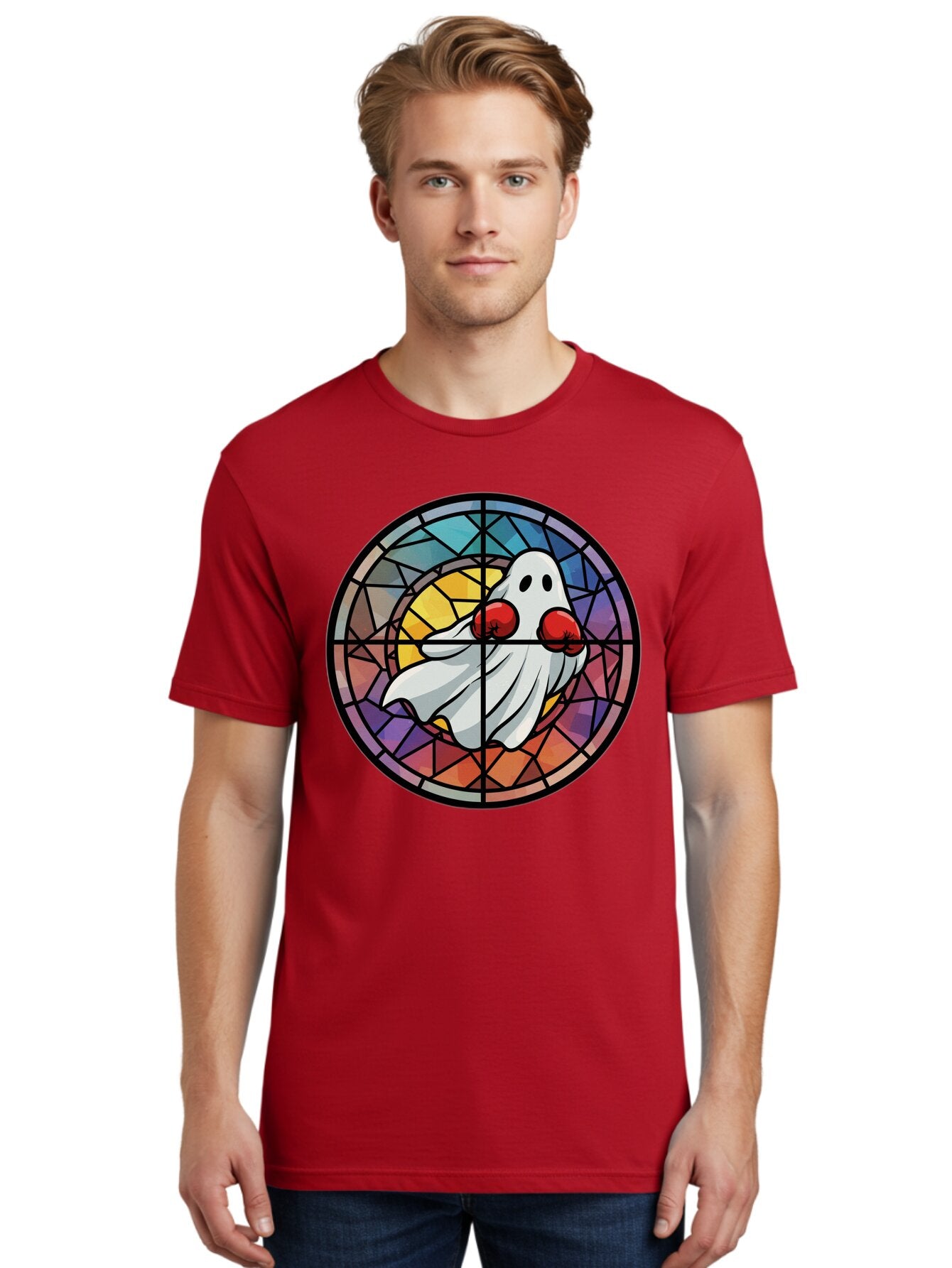 Ghost-With-Red-Circles Men'S Graphic Tee, 100% Cotton, Comfortable Casual Summer Wear, Machine Washable, Vintage Camera, Old Camera, Antique Camera, Black Camera, Classic Photography, Photography Equipment, Nostalgic Device, Film Camera, Bam535 17