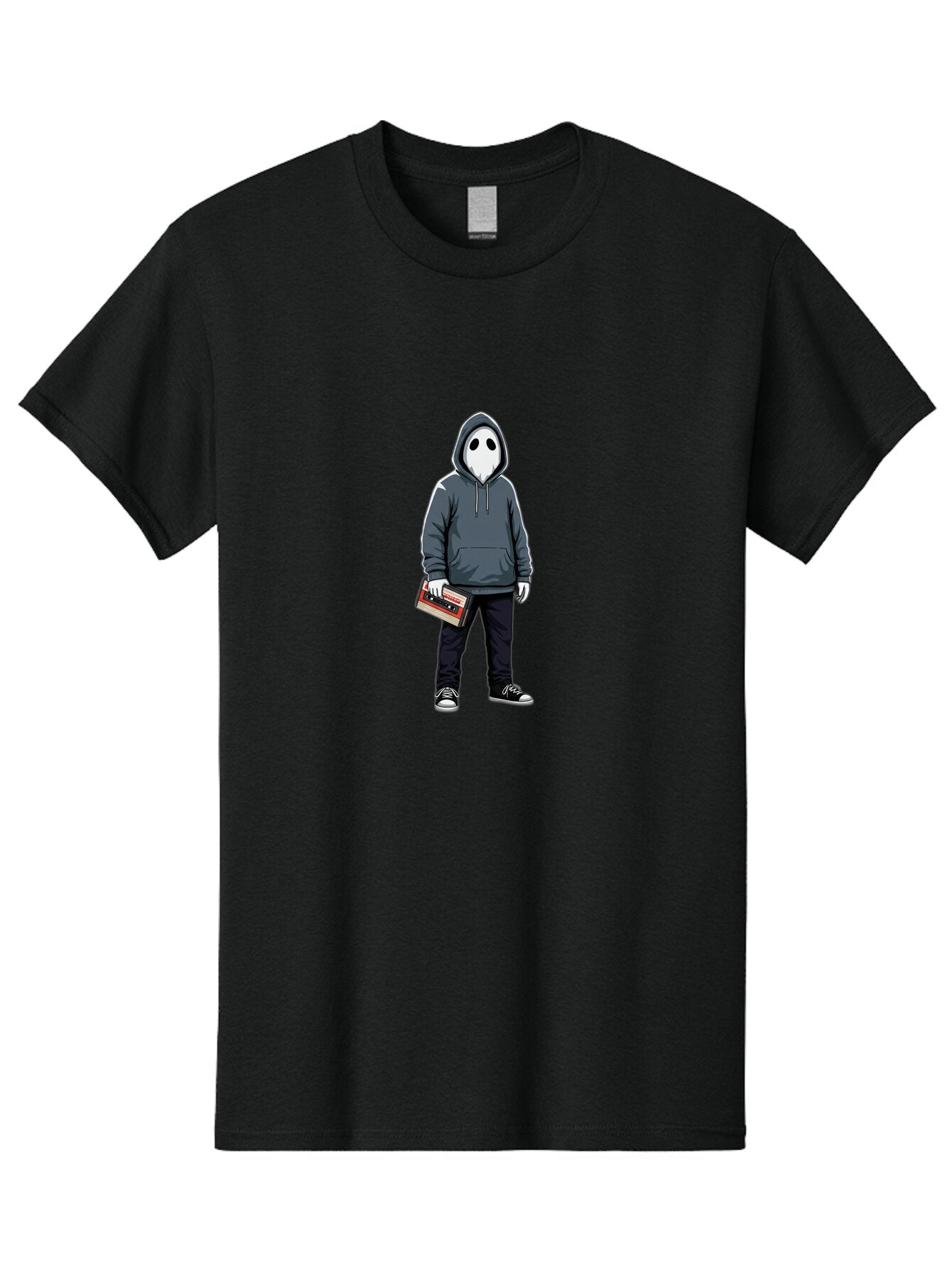 Ghostface-With-Boombox Men'S Graphic Tee, 100% Cotton, Comfortable Casual Summer Wear, Machine Washable, Vintage Camera, Old Camera, Antique Camera, Black Camera, Classic Photography, Photography Equipment, Nostalgic Device, Film Camera, Bam536 10