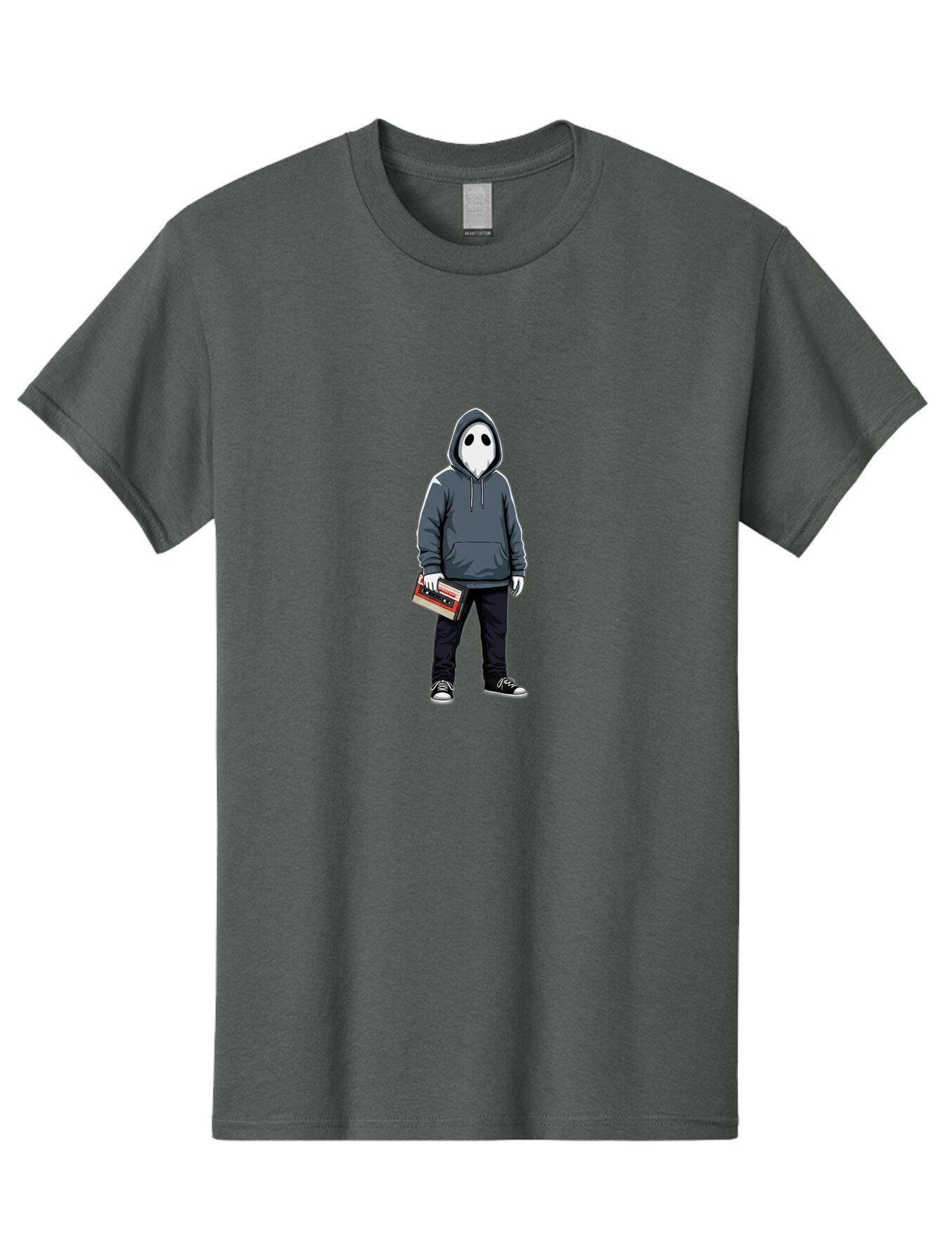 Ghostface-With-Boombox Men'S Graphic Tee, 100% Cotton, Comfortable Casual Summer Wear, Machine Washable, Vintage Camera, Old Camera, Antique Camera, Black Camera, Classic Photography, Photography Equipment, Nostalgic Device, Film Camera, Bam536 13