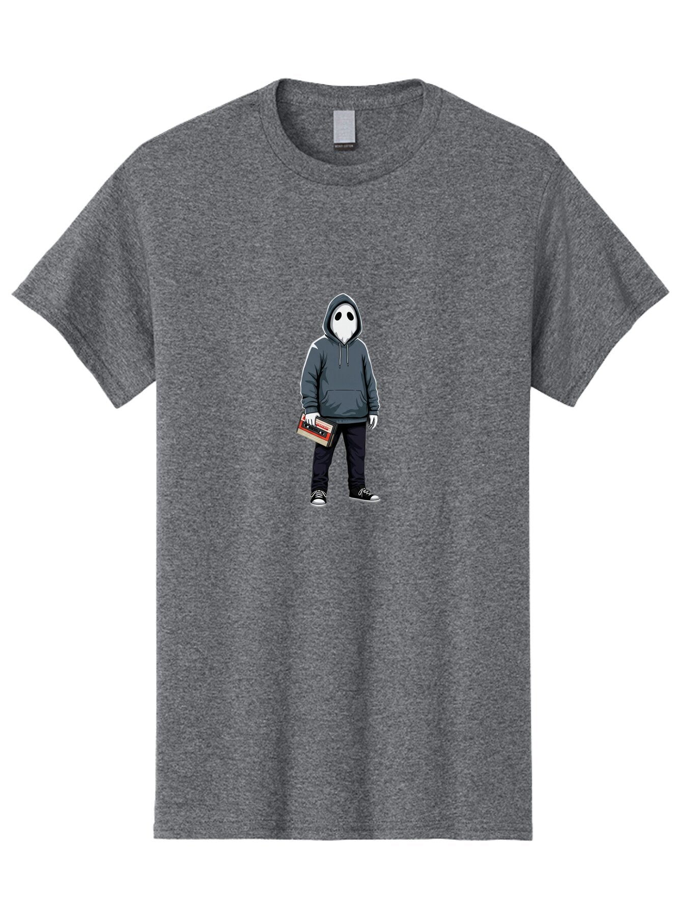 Ghostface-With-Boombox Men'S Graphic Tee, 100% Cotton, Comfortable Casual Summer Wear, Machine Washable, Vintage Camera, Old Camera, Antique Camera, Black Camera, Classic Photography, Photography Equipment, Nostalgic Device, Film Camera, Bam536 8