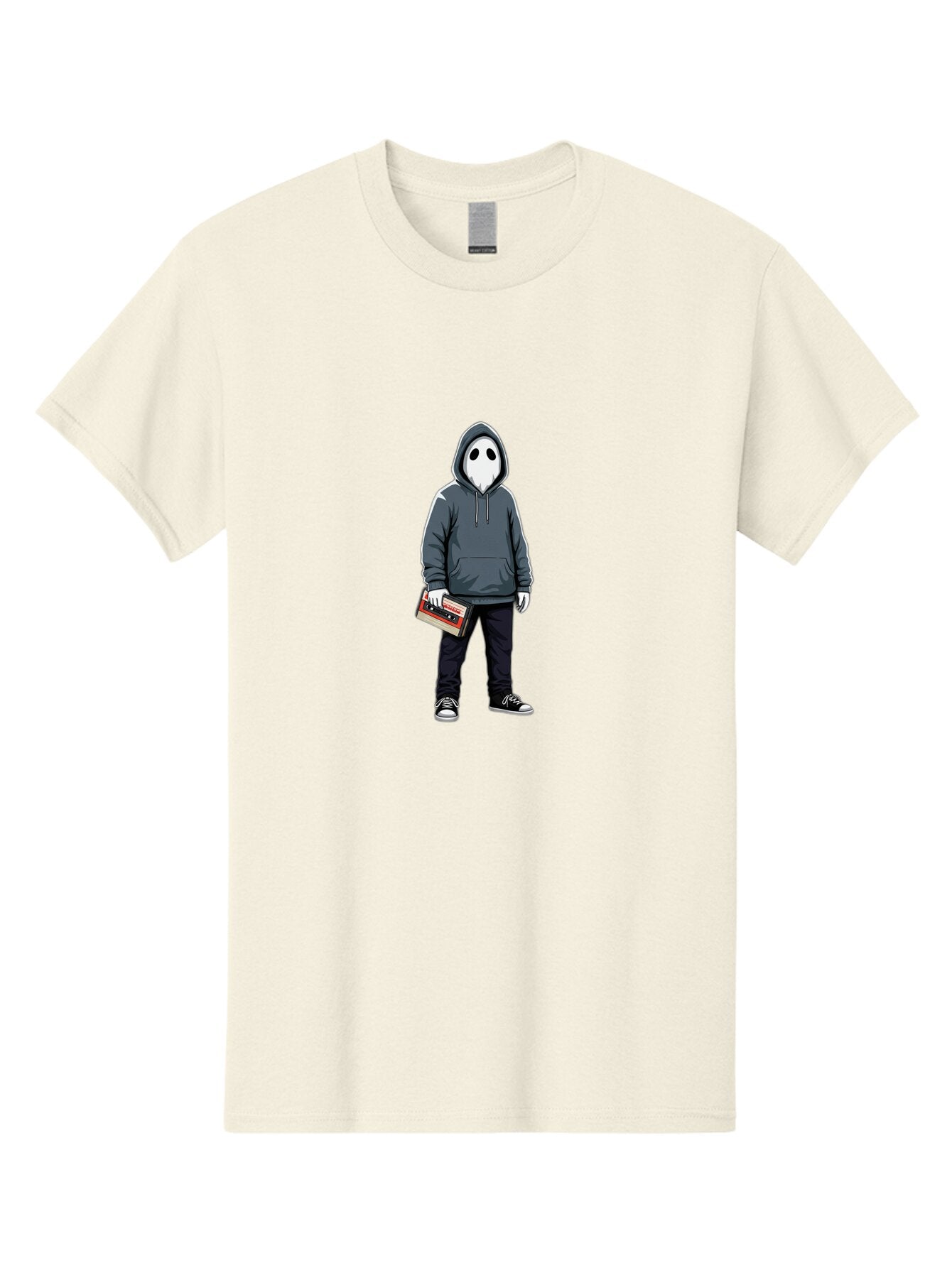 Ghostface-With-Boombox Men'S Graphic Tee, 100% Cotton, Comfortable Casual Summer Wear, Machine Washable, Vintage Camera, Old Camera, Antique Camera, Black Camera, Classic Photography, Photography Equipment, Nostalgic Device, Film Camera, Bam536 4