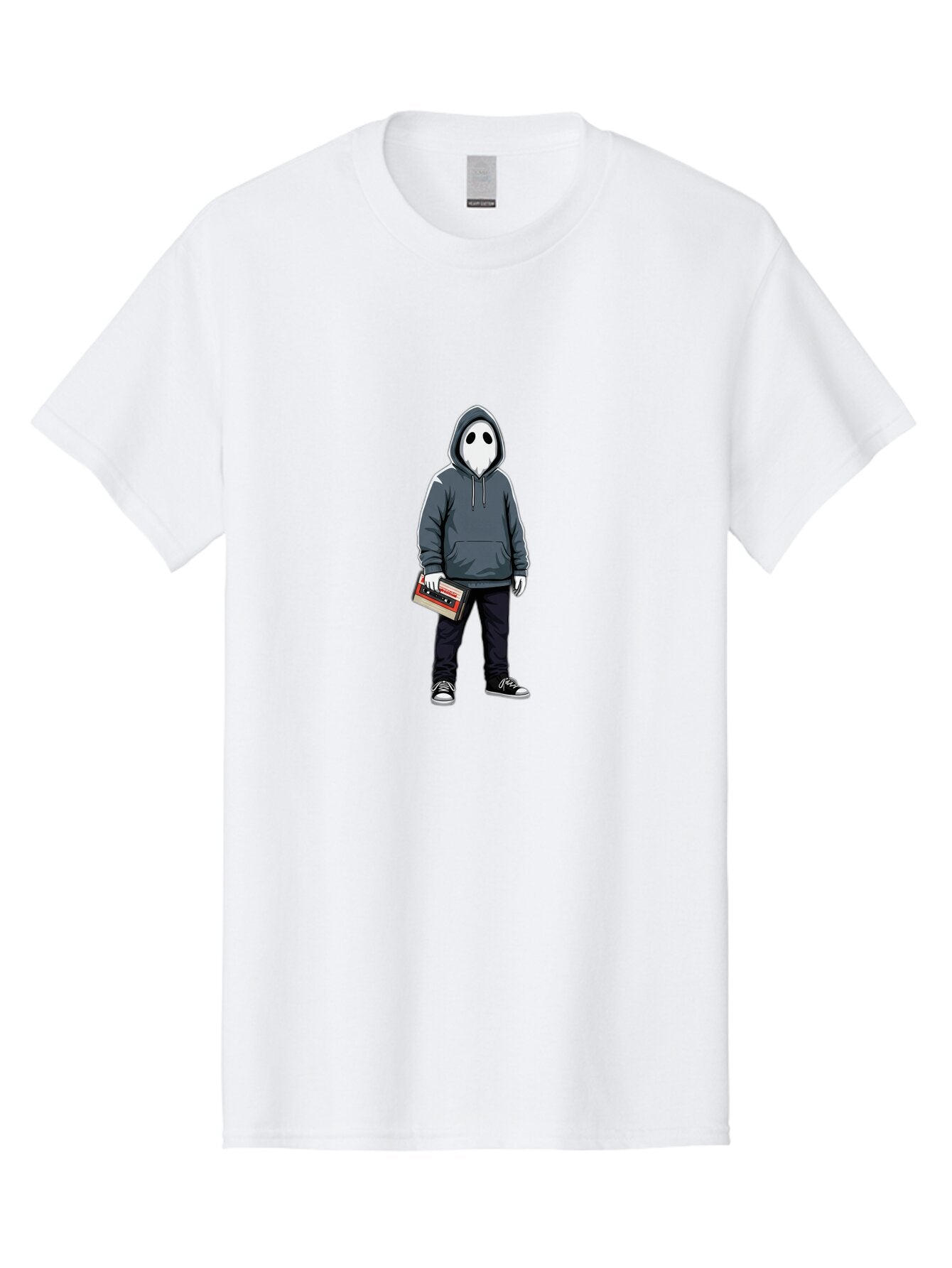 Ghostface-With-Boombox Men'S Graphic Tee, 100% Cotton, Comfortable Casual Summer Wear, Machine Washable, Vintage Camera, Old Camera, Antique Camera, Black Camera, Classic Photography, Photography Equipment, Nostalgic Device, Film Camera, Bam536 9