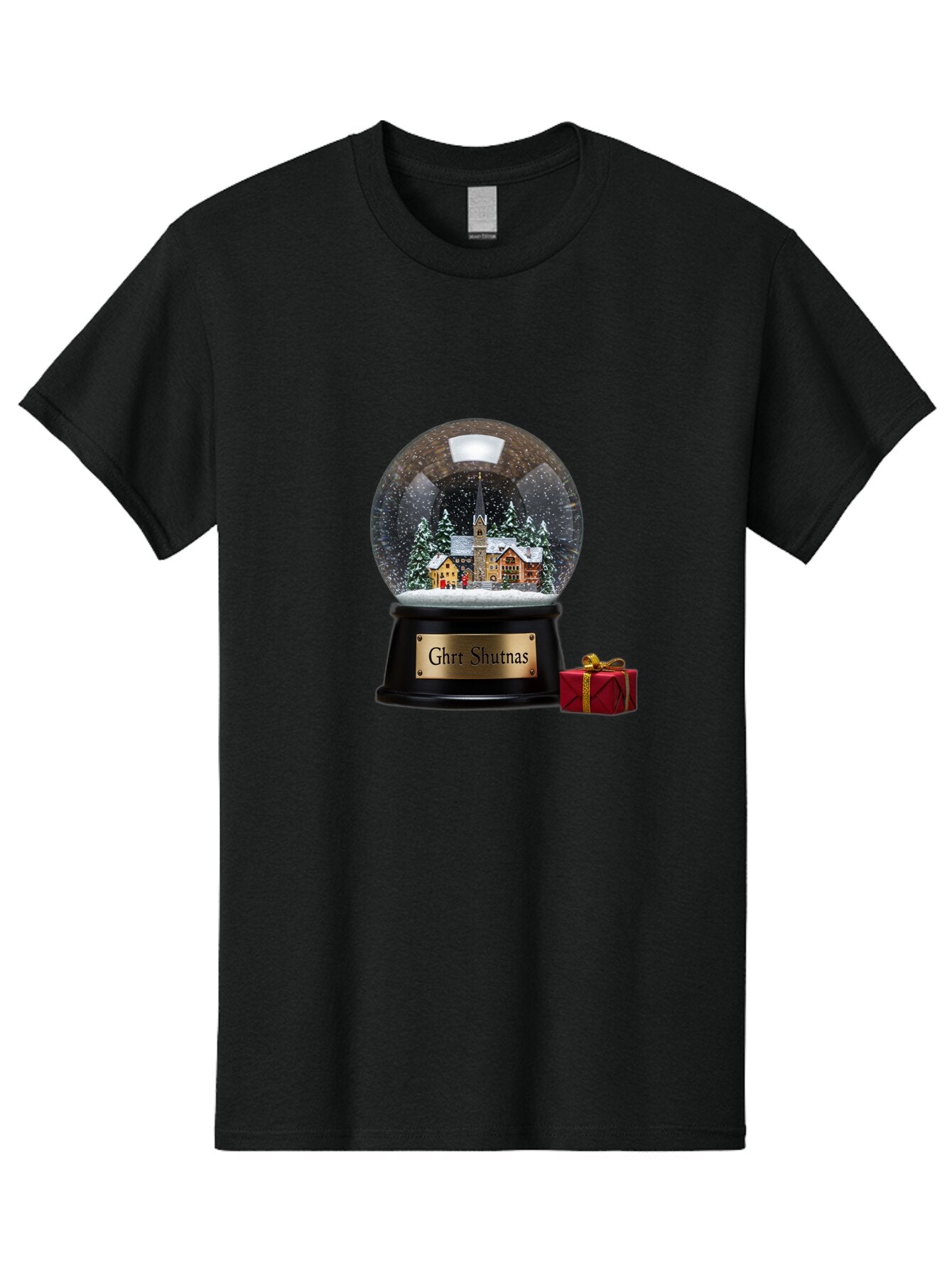 Ghrt-Shutnas-Snow-Globe Men'S Graphic Tee, 100% Cotton, Comfortable Casual Summer Wear, Machine Washable, Vintage Camera, Old Camera, Antique Camera, Black Camera, Classic Photography, Photography Equipment, Nostalgic Device, Film Camera, Bam537 12