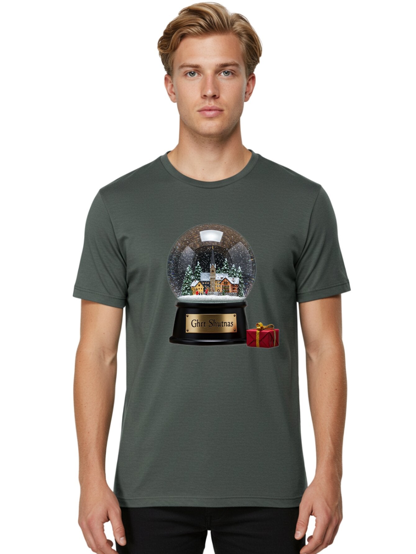 Ghrt-Shutnas-Snow-Globe Men'S Graphic Tee, 100% Cotton, Comfortable Casual Summer Wear, Machine Washable, Vintage Camera, Old Camera, Antique Camera, Black Camera, Classic Photography, Photography Equipment, Nostalgic Device, Film Camera, Bam537 16