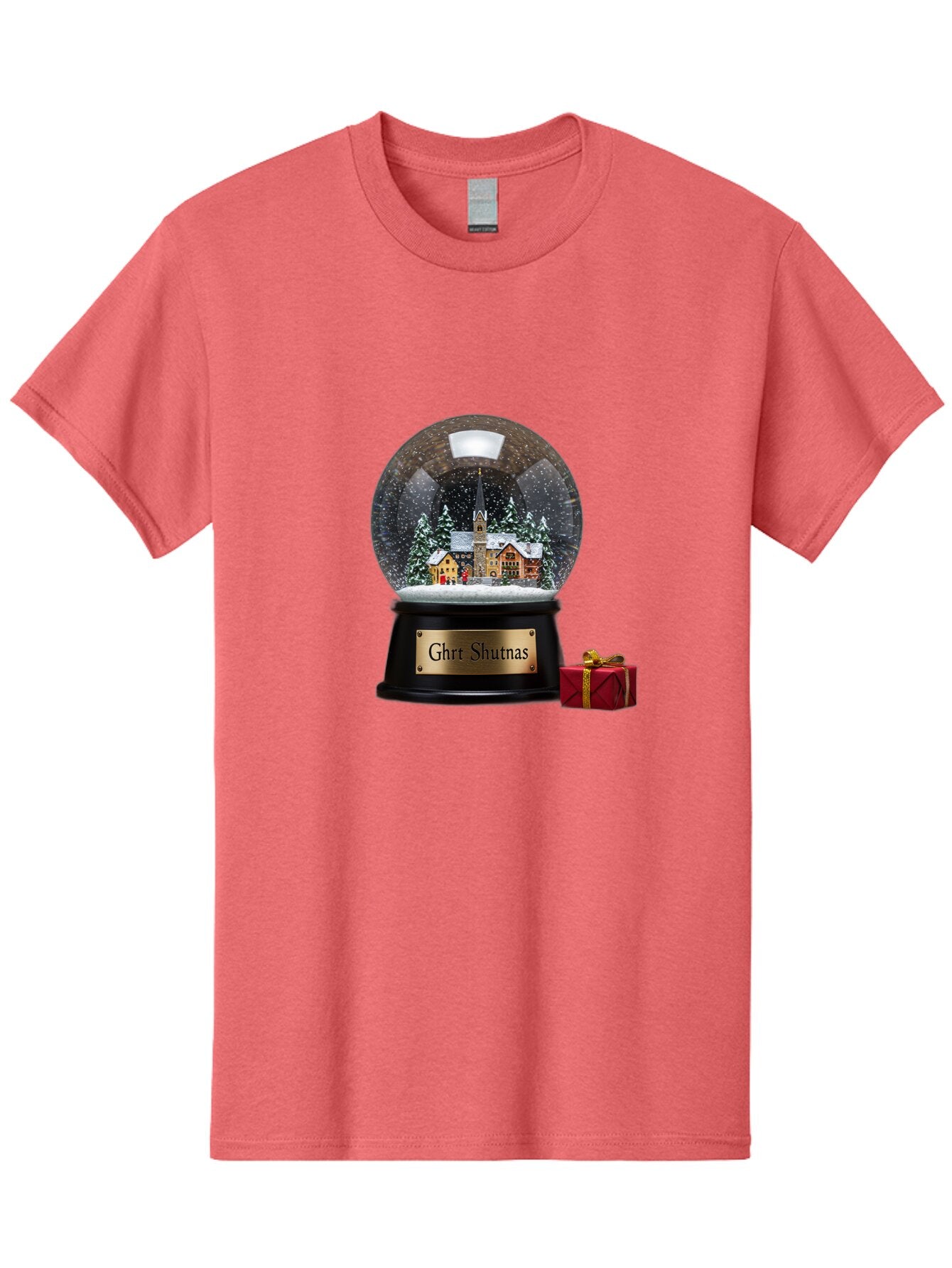 Ghrt-Shutnas-Snow-Globe Men'S Graphic Tee, 100% Cotton, Comfortable Casual Summer Wear, Machine Washable, Vintage Camera, Old Camera, Antique Camera, Black Camera, Classic Photography, Photography Equipment, Nostalgic Device, Film Camera, Bam537 6