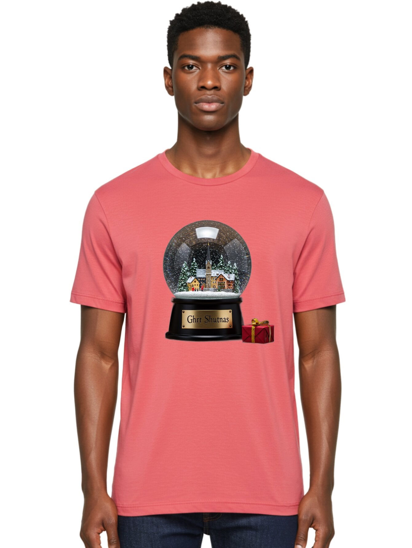 Ghrt-Shutnas-Snow-Globe Men'S Graphic Tee, 100% Cotton, Comfortable Casual Summer Wear, Machine Washable, Vintage Camera, Old Camera, Antique Camera, Black Camera, Classic Photography, Photography Equipment, Nostalgic Device, Film Camera, Bam537 24