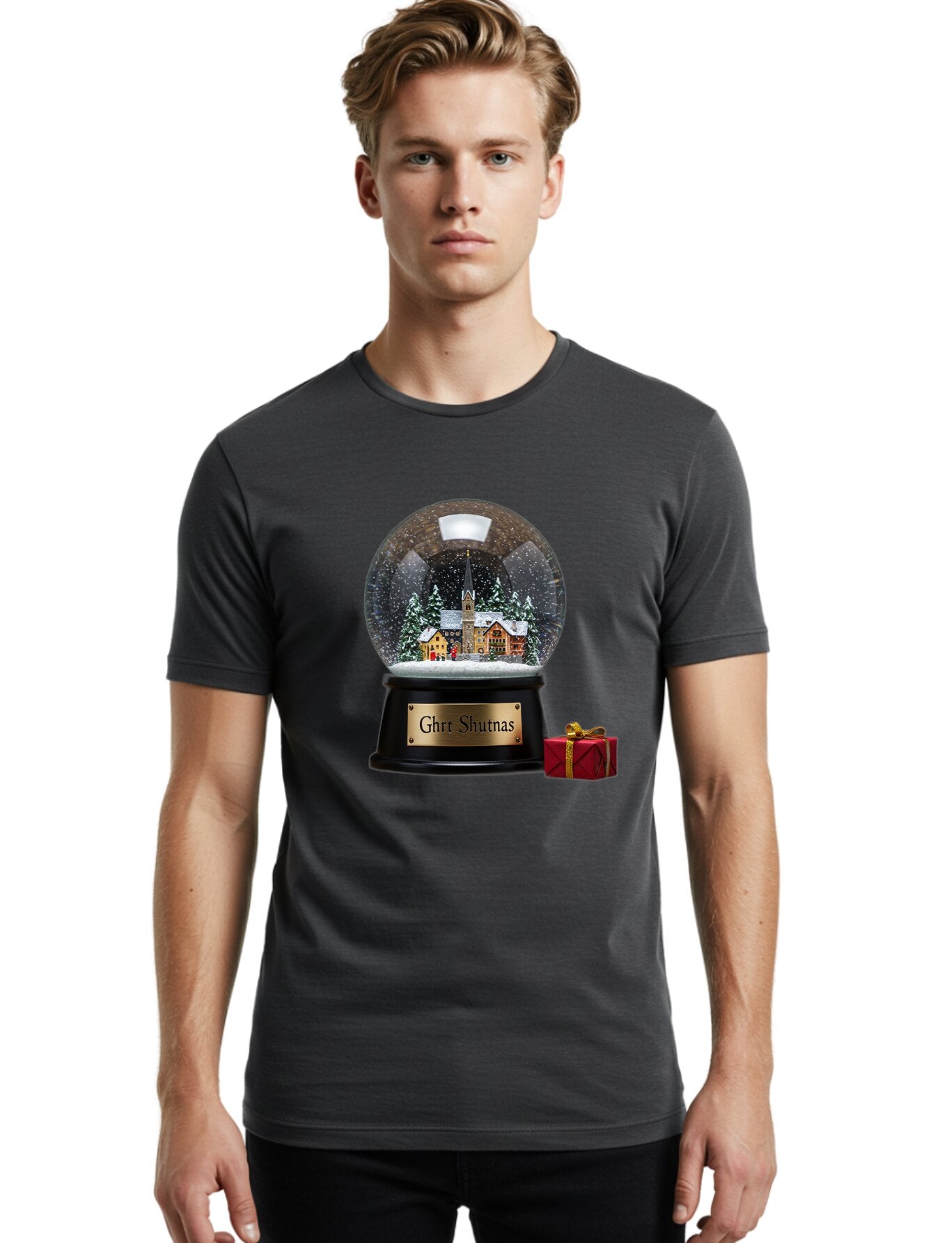 Ghrt-Shutnas-Snow-Globe Men'S Graphic Tee, 100% Cotton, Comfortable Casual Summer Wear, Machine Washable, Vintage Camera, Old Camera, Antique Camera, Black Camera, Classic Photography, Photography Equipment, Nostalgic Device, Film Camera, Bam537 26
