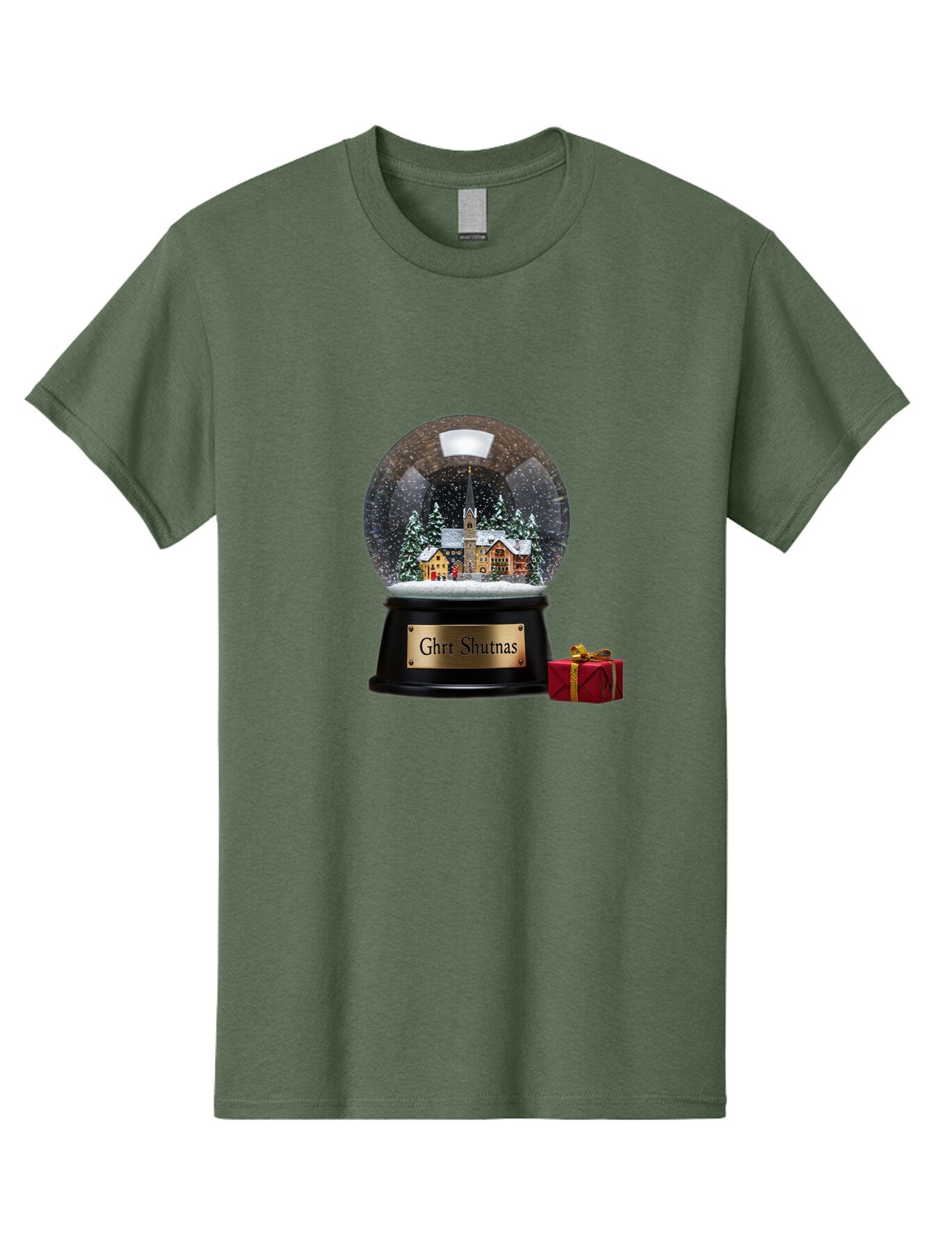 Ghrt-Shutnas-Snow-Globe Men'S Graphic Tee, 100% Cotton, Comfortable Casual Summer Wear, Machine Washable, Vintage Camera, Old Camera, Antique Camera, Black Camera, Classic Photography, Photography Equipment, Nostalgic Device, Film Camera, Bam537 14