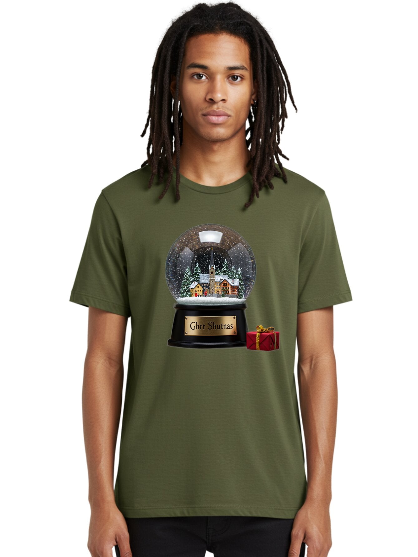Ghrt-Shutnas-Snow-Globe Men'S Graphic Tee, 100% Cotton, Comfortable Casual Summer Wear, Machine Washable, Vintage Camera, Old Camera, Antique Camera, Black Camera, Classic Photography, Photography Equipment, Nostalgic Device, Film Camera, Bam537 29