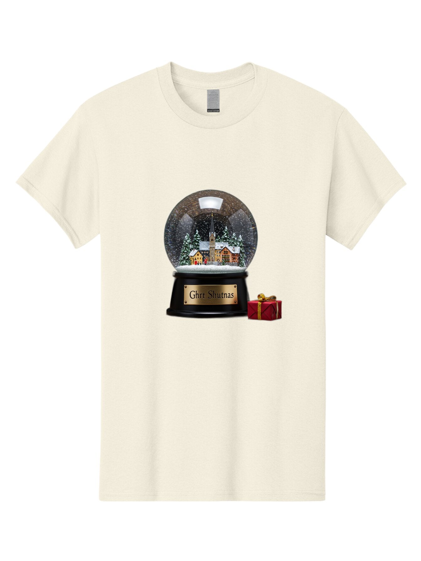 Ghrt-Shutnas-Snow-Globe Men'S Graphic Tee, 100% Cotton, Comfortable Casual Summer Wear, Machine Washable, Vintage Camera, Old Camera, Antique Camera, Black Camera, Classic Photography, Photography Equipment, Nostalgic Device, Film Camera, Bam537 4