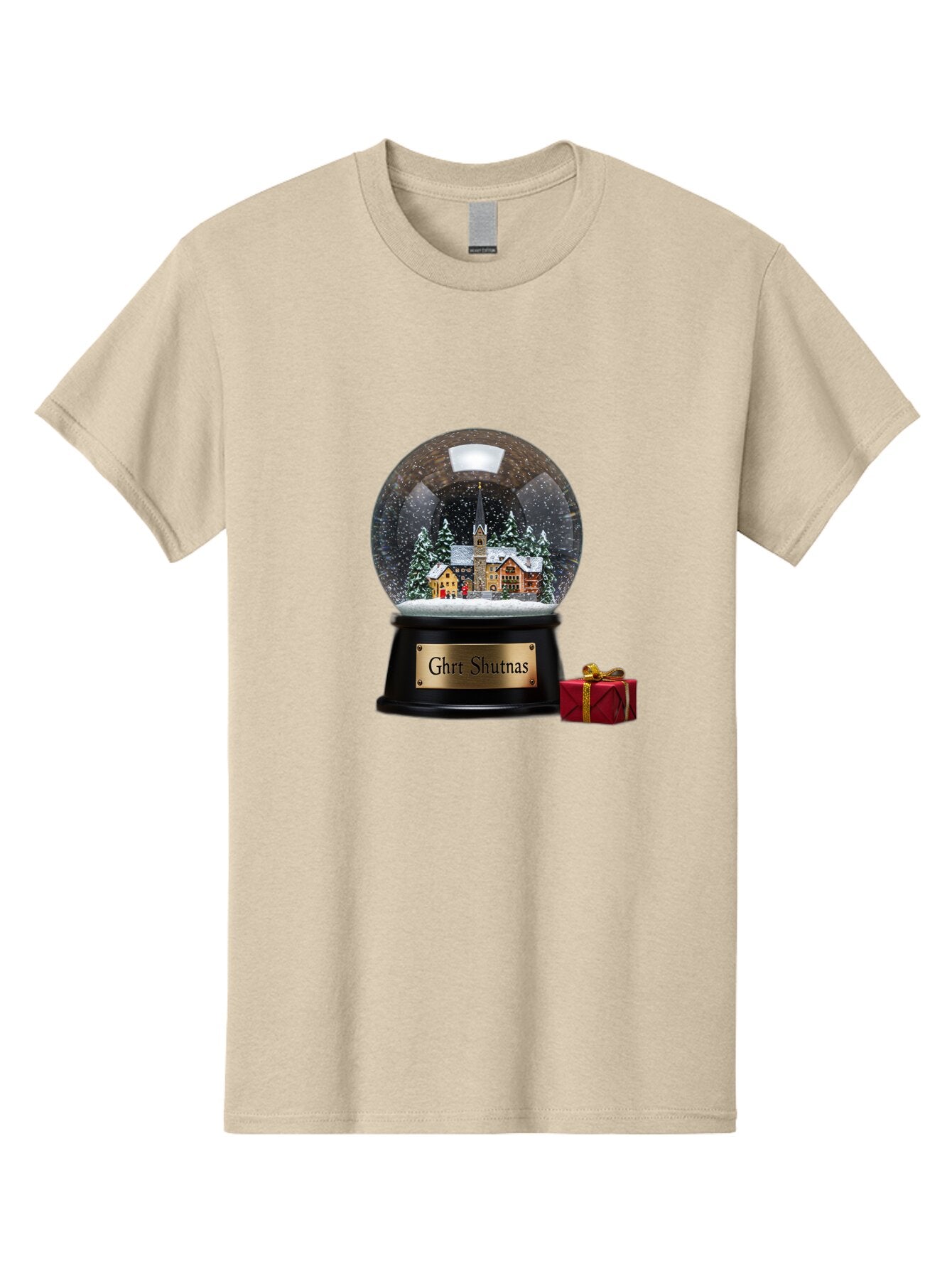 Ghrt-Shutnas-Snow-Globe Men'S Graphic Tee, 100% Cotton, Comfortable Casual Summer Wear, Machine Washable, Vintage Camera, Old Camera, Antique Camera, Black Camera, Classic Photography, Photography Equipment, Nostalgic Device, Film Camera, Bam537 5