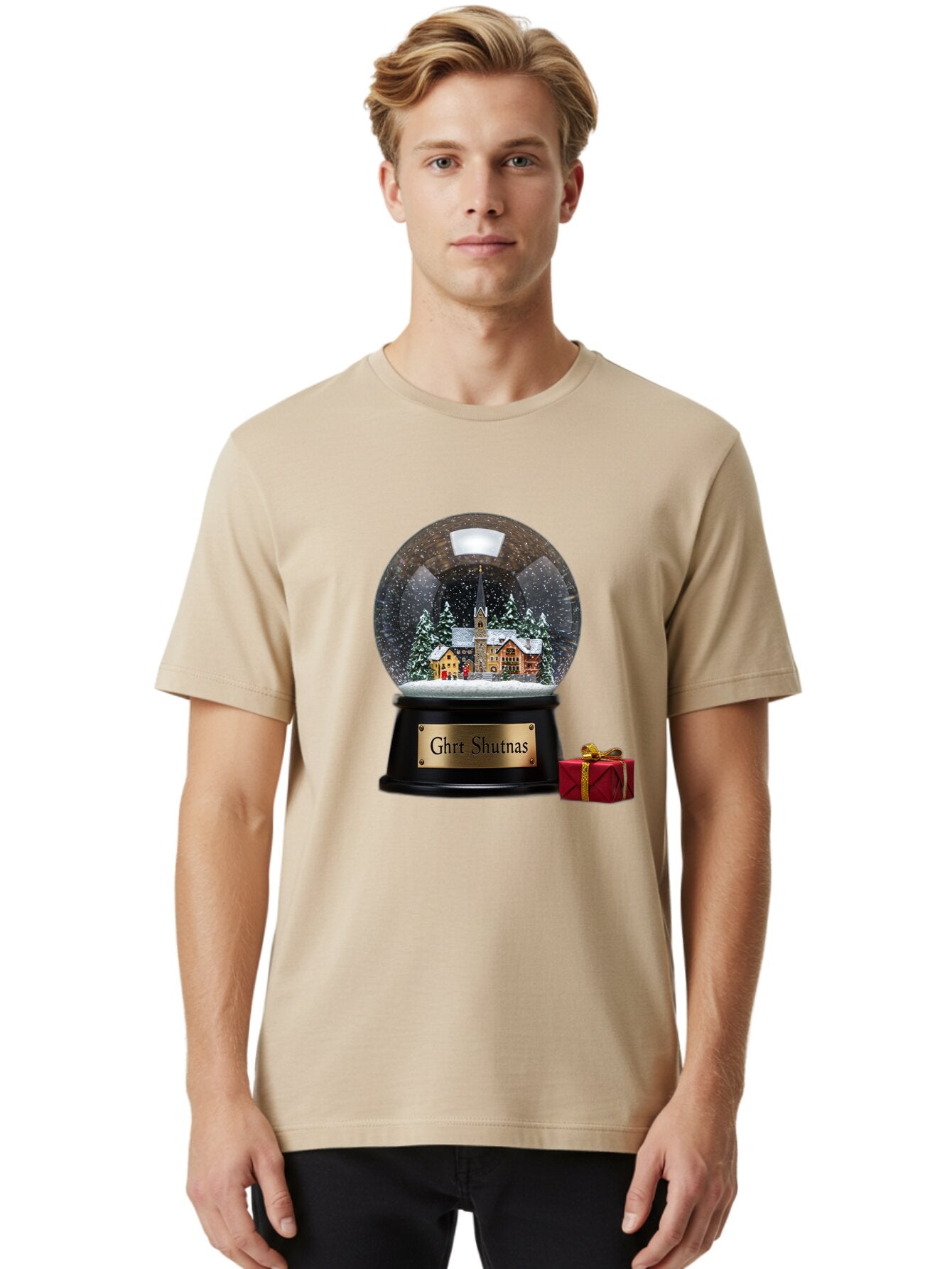 Ghrt-Shutnas-Snow-Globe Men'S Graphic Tee, 100% Cotton, Comfortable Casual Summer Wear, Machine Washable, Vintage Camera, Old Camera, Antique Camera, Black Camera, Classic Photography, Photography Equipment, Nostalgic Device, Film Camera, Bam537 23