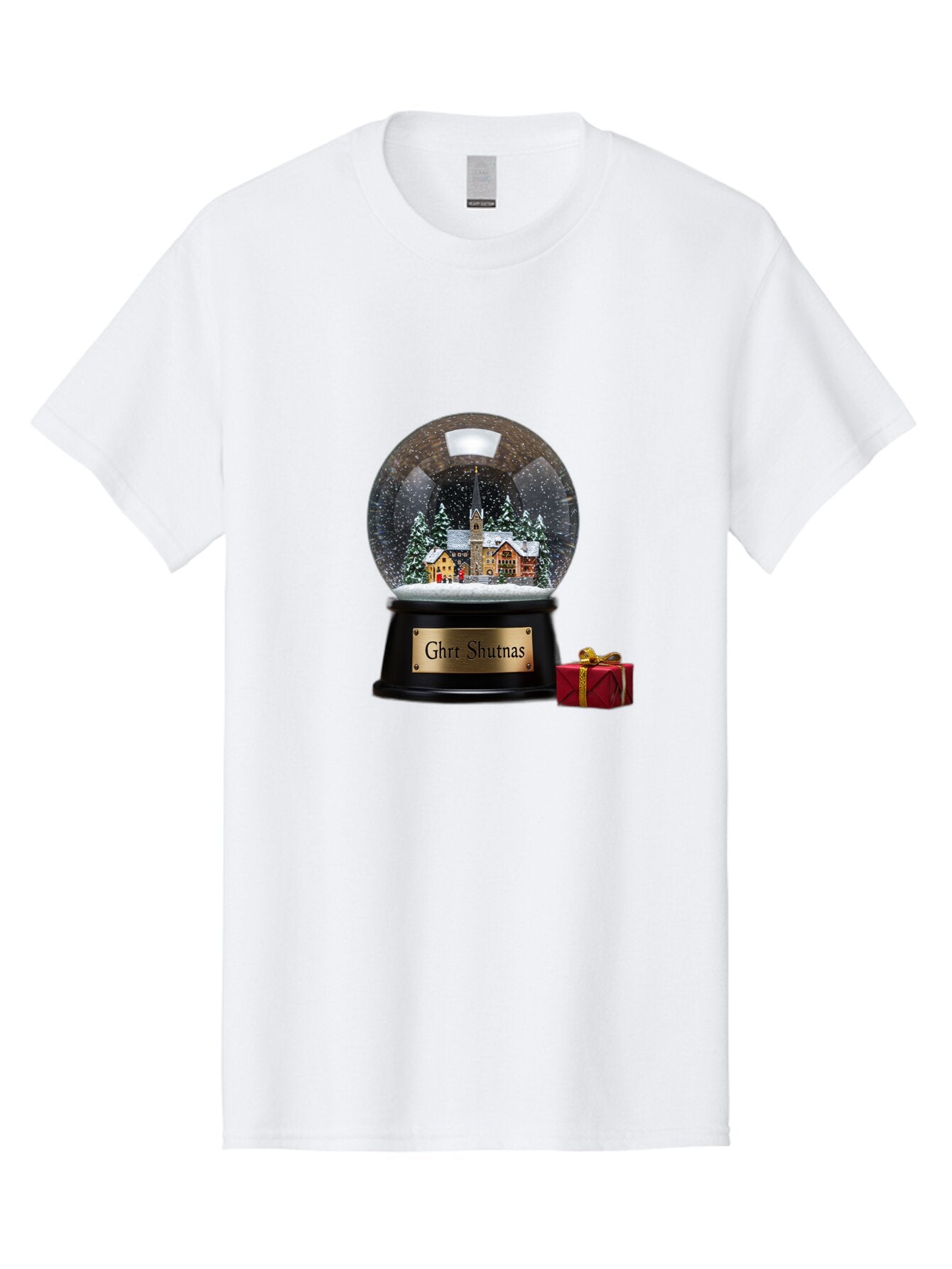 Ghrt-Shutnas-Snow-Globe Men'S Graphic Tee, 100% Cotton, Comfortable Casual Summer Wear, Machine Washable, Vintage Camera, Old Camera, Antique Camera, Black Camera, Classic Photography, Photography Equipment, Nostalgic Device, Film Camera, Bam537 11