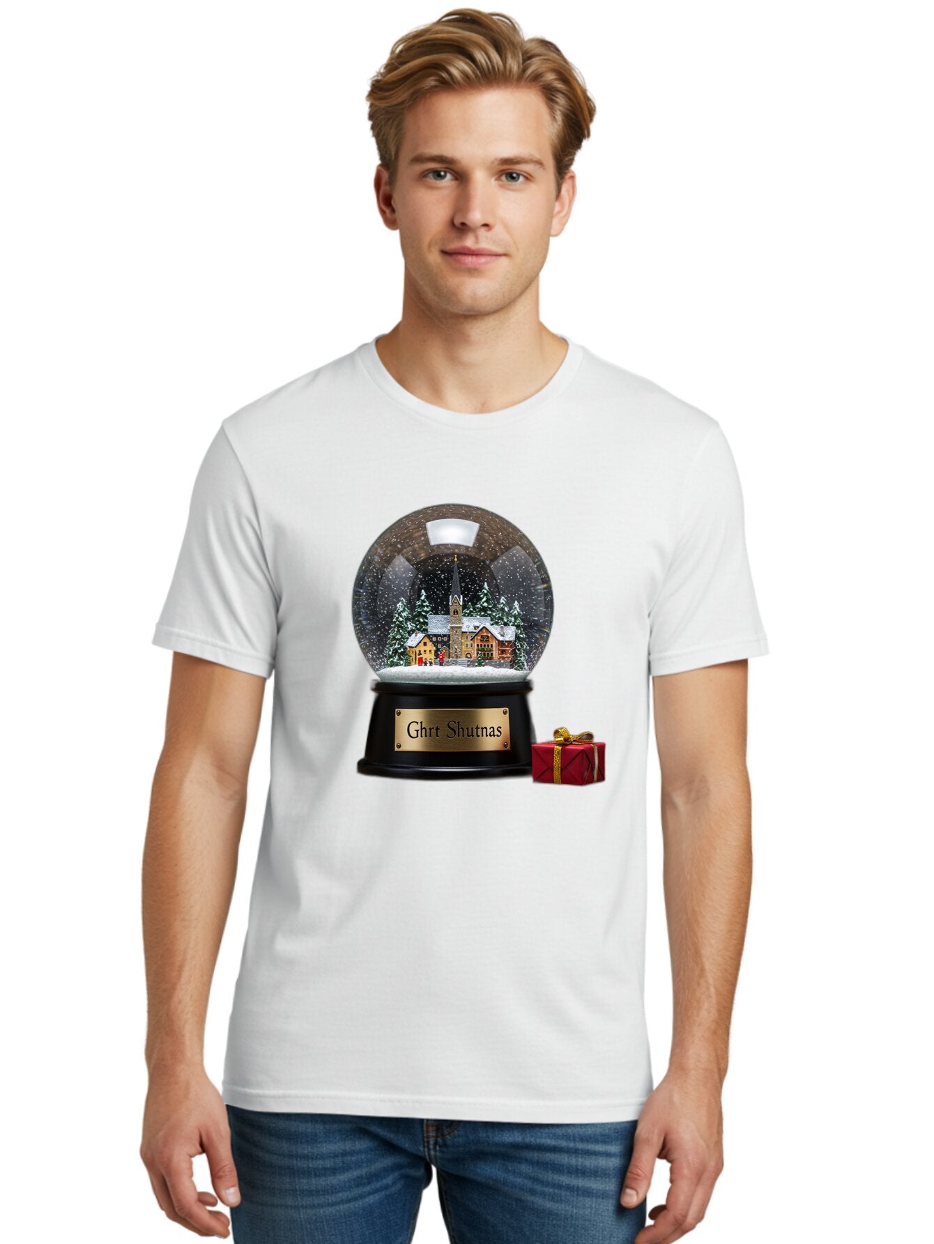 Ghrt-Shutnas-Snow-Globe Men'S Graphic Tee, 100% Cotton, Comfortable Casual Summer Wear, Machine Washable, Vintage Camera, Old Camera, Antique Camera, Black Camera, Classic Photography, Photography Equipment, Nostalgic Device, Film Camera, Bam537 27