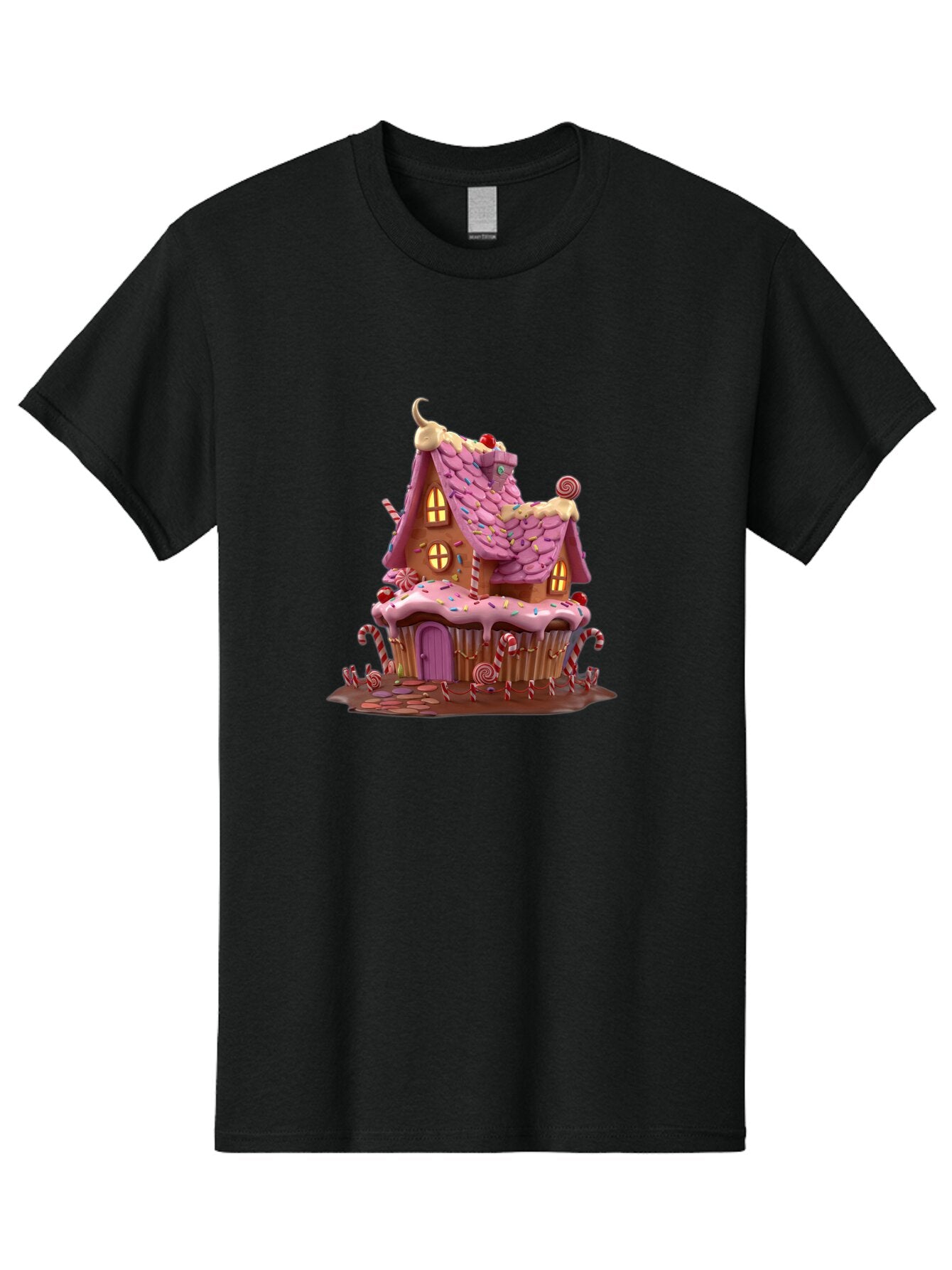 Gingerbread-House-Cupcake-1 Men'S Graphic Tee, 100% Cotton, Comfortable Casual Summer Wear, Machine Washable, Vintage Camera, Old Camera, Antique Camera, Black Camera, Classic Photography, Photography Equipment, Nostalgic Device, Film Camera, Bam538 10