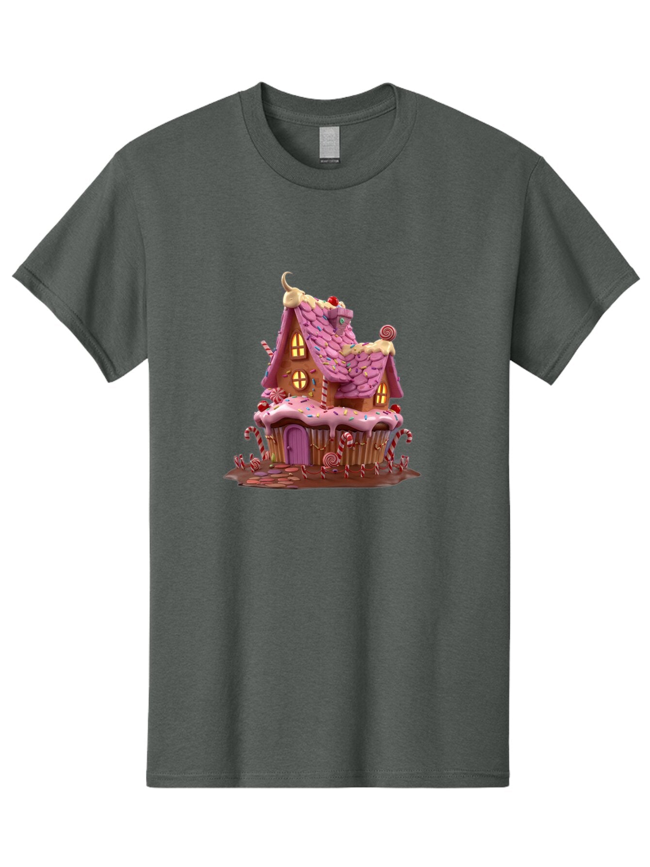Gingerbread-House-Cupcake-1 Men'S Graphic Tee, 100% Cotton, Comfortable Casual Summer Wear, Machine Washable, Vintage Camera, Old Camera, Antique Camera, Black Camera, Classic Photography, Photography Equipment, Nostalgic Device, Film Camera, Bam538 9