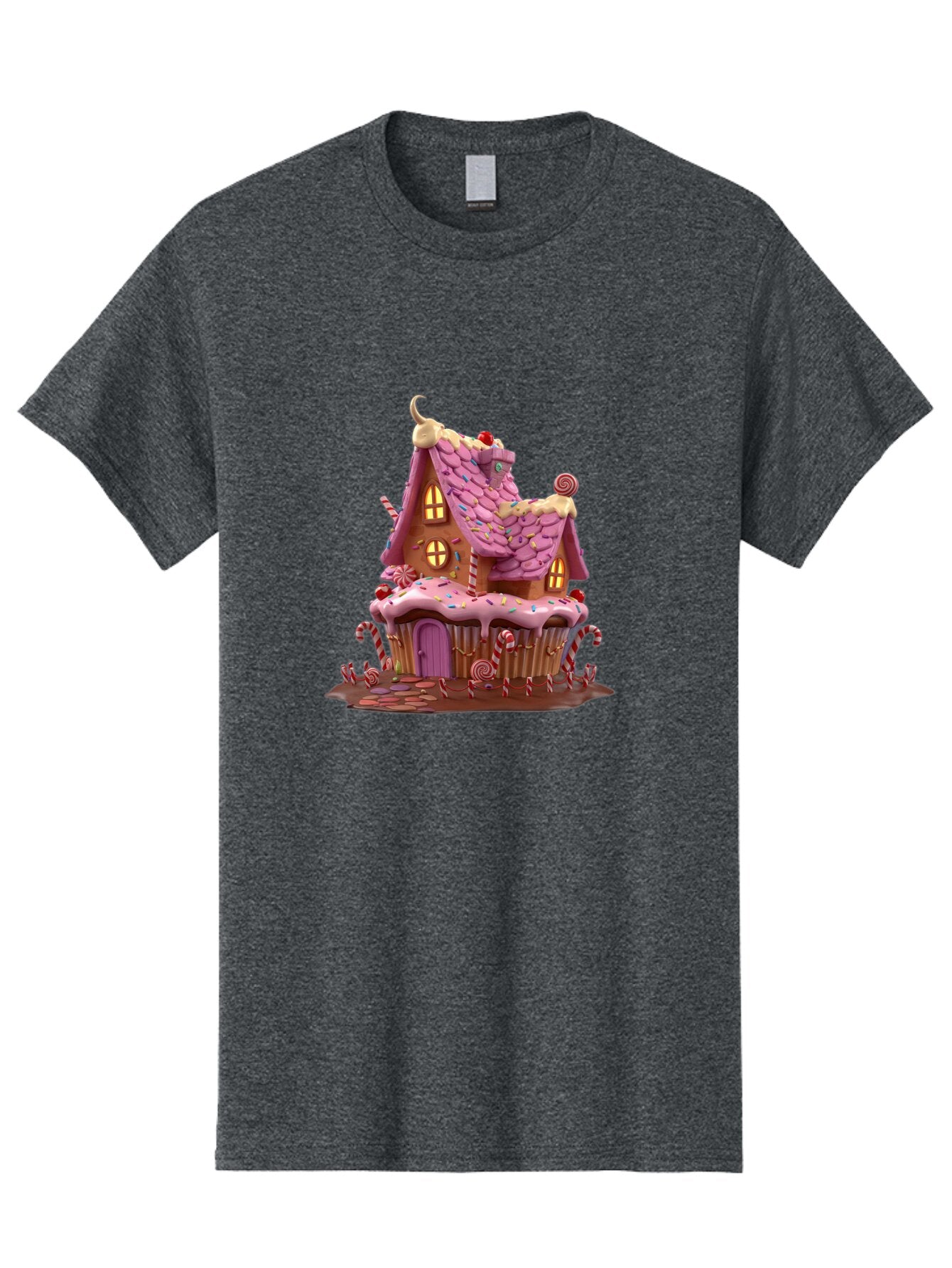 Gingerbread-House-Cupcake-1 Men'S Graphic Tee, 100% Cotton, Comfortable Casual Summer Wear, Machine Washable, Vintage Camera, Old Camera, Antique Camera, Black Camera, Classic Photography, Photography Equipment, Nostalgic Device, Film Camera, Bam538 12