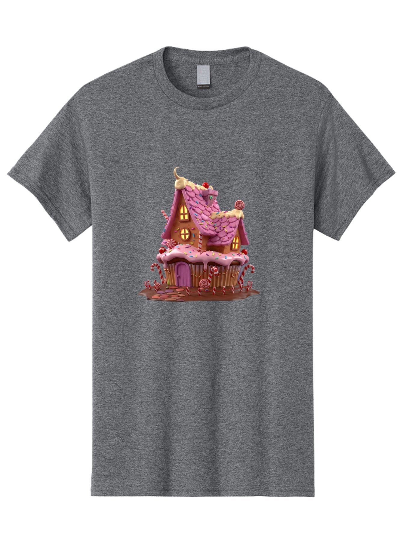 Gingerbread-House-Cupcake-1 Men'S Graphic Tee, 100% Cotton, Comfortable Casual Summer Wear, Machine Washable, Vintage Camera, Old Camera, Antique Camera, Black Camera, Classic Photography, Photography Equipment, Nostalgic Device, Film Camera, Bam538 13
