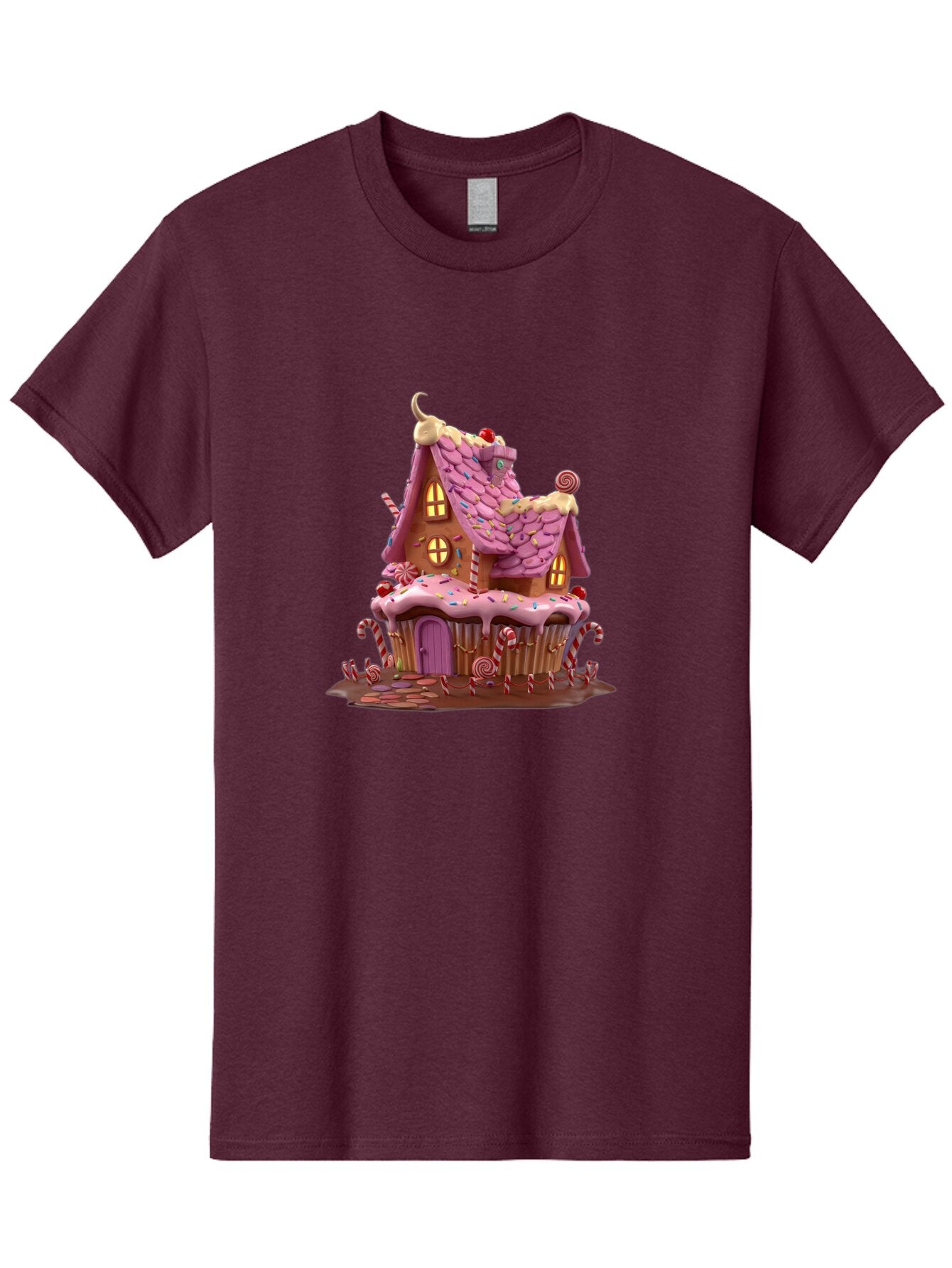 Gingerbread-House-Cupcake-1 Men'S Graphic Tee, 100% Cotton, Comfortable Casual Summer Wear, Machine Washable, Vintage Camera, Old Camera, Antique Camera, Black Camera, Classic Photography, Photography Equipment, Nostalgic Device, Film Camera, Bam538 11