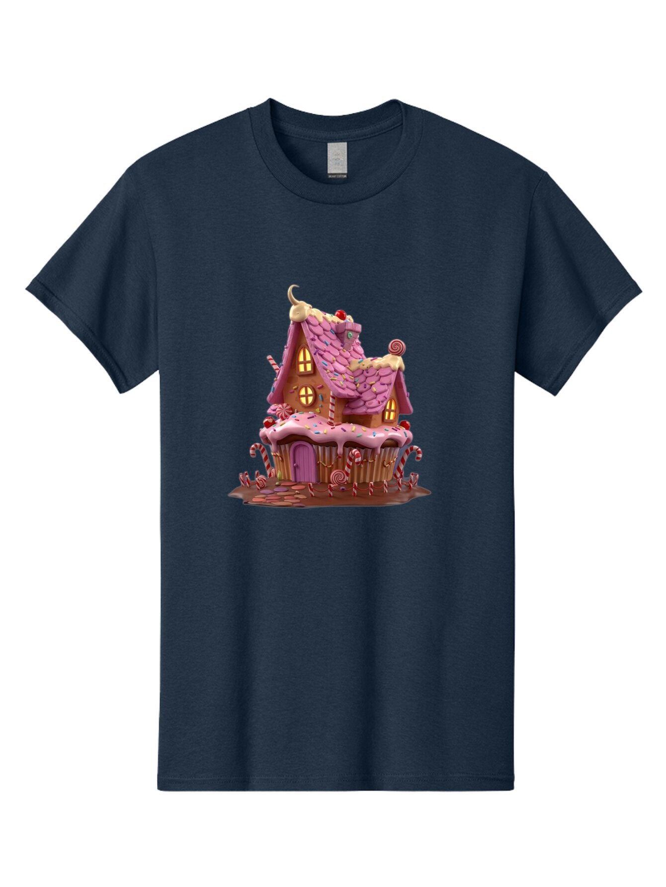 Gingerbread-House-Cupcake-1 Men'S Graphic Tee, 100% Cotton, Comfortable Casual Summer Wear, Machine Washable, Vintage Camera, Old Camera, Antique Camera, Black Camera, Classic Photography, Photography Equipment, Nostalgic Device, Film Camera, Bam538 3