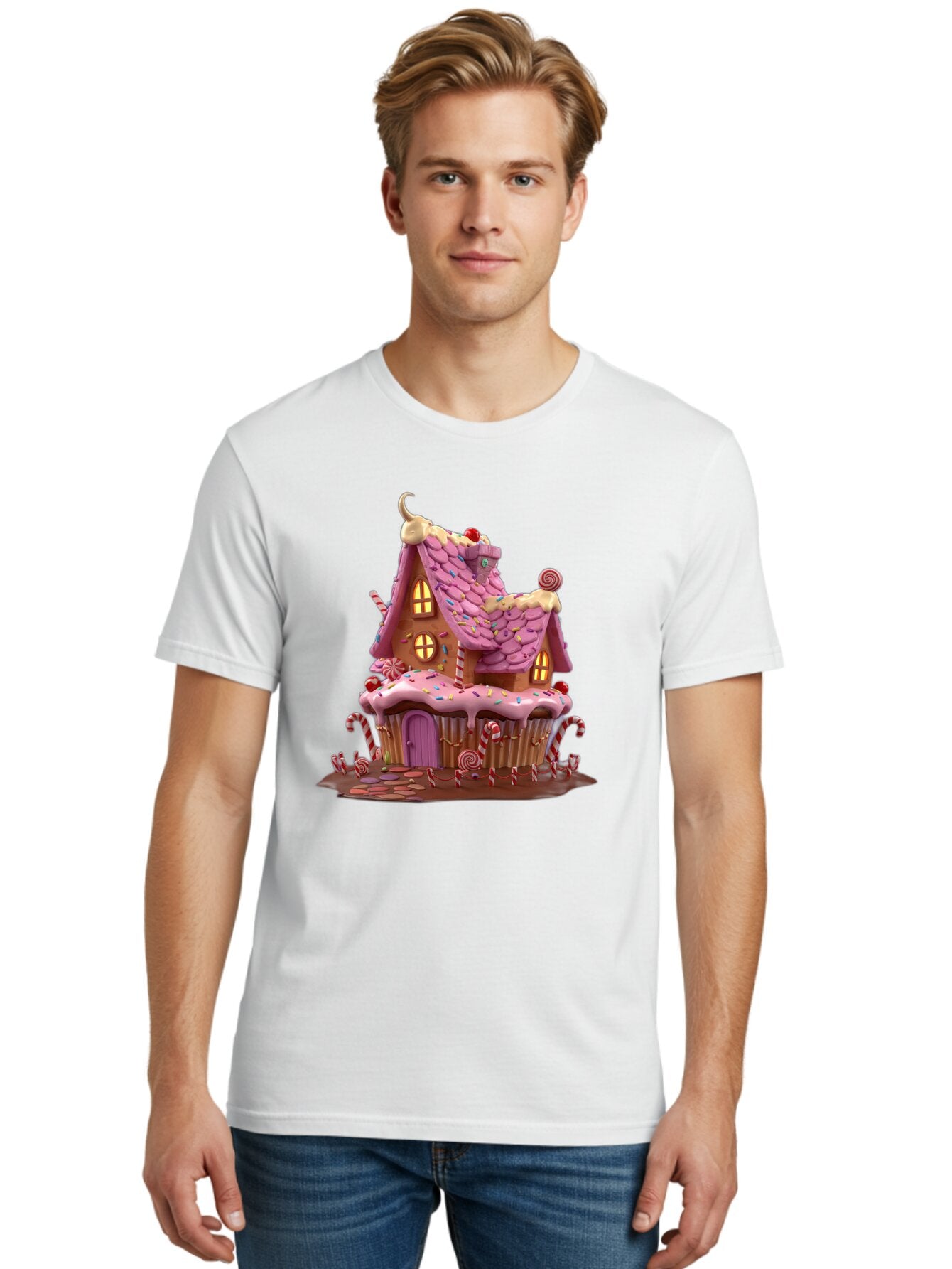 Gingerbread-House-Cupcake-1 Men'S Graphic Tee, 100% Cotton, Comfortable Casual Summer Wear, Machine Washable, Vintage Camera, Old Camera, Antique Camera, Black Camera, Classic Photography, Photography Equipment, Nostalgic Device, Film Camera, Bam538 23
